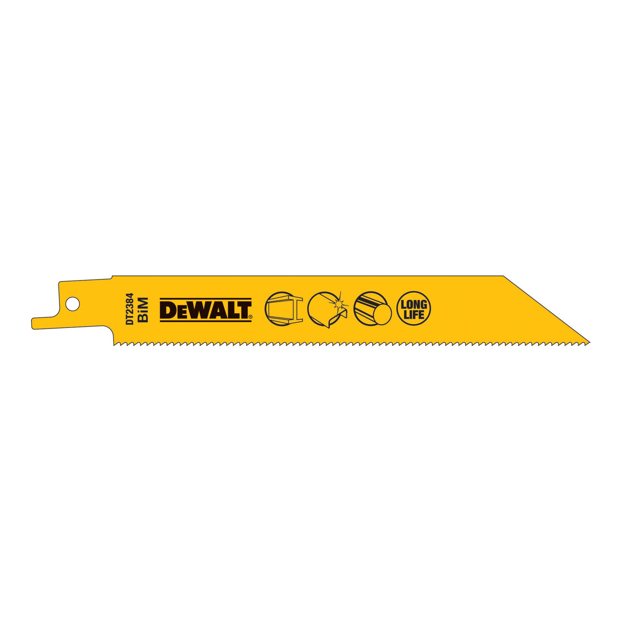 DeWalt Säbelsäge DEWALT Säbelsägeblatt BIM Metall 152 mmk DT2384-QZ 5 Stk