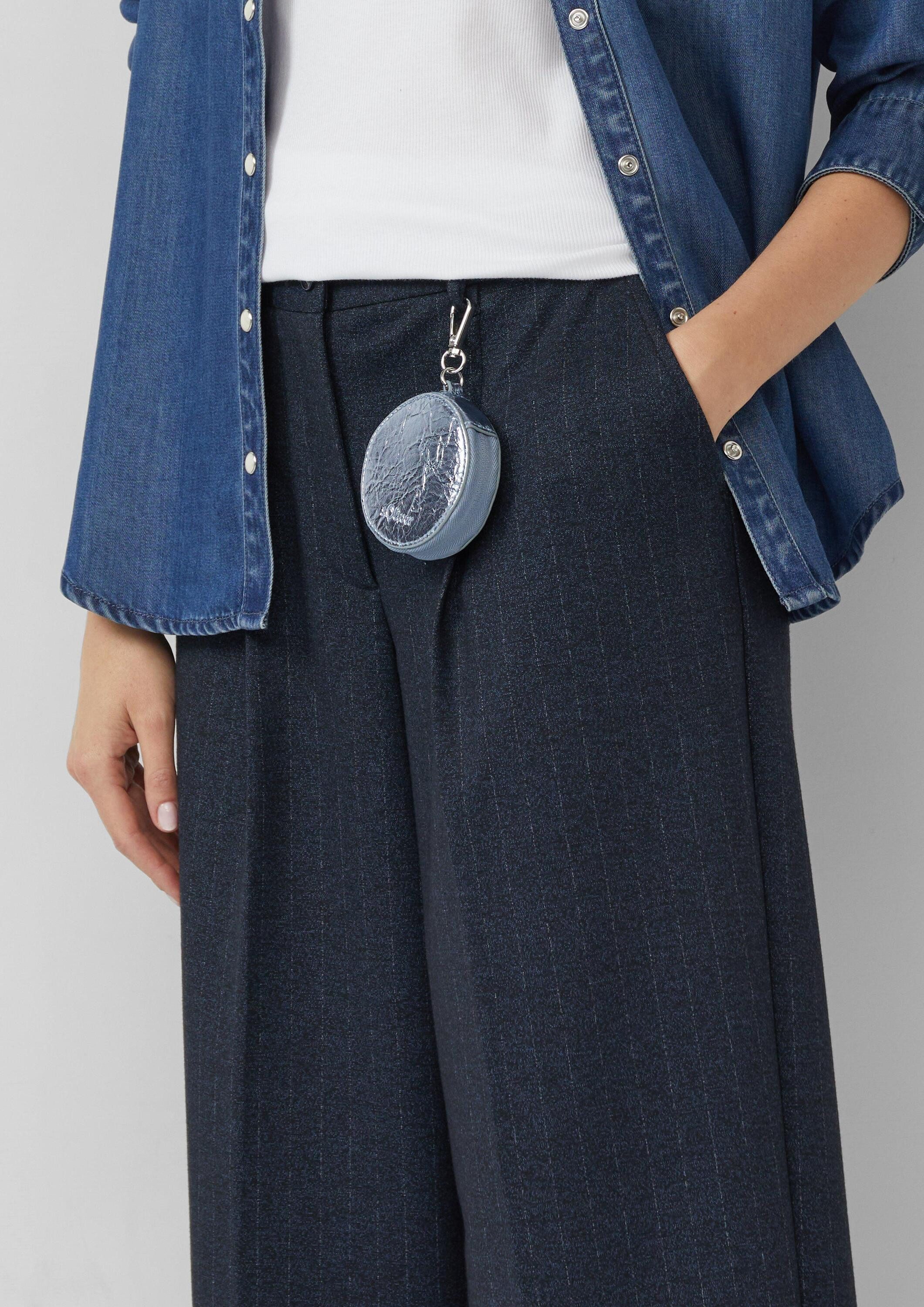 s.Oliver Schlüsselanhänger Tasche, Hanging-Pocket in Crinkle-Optik