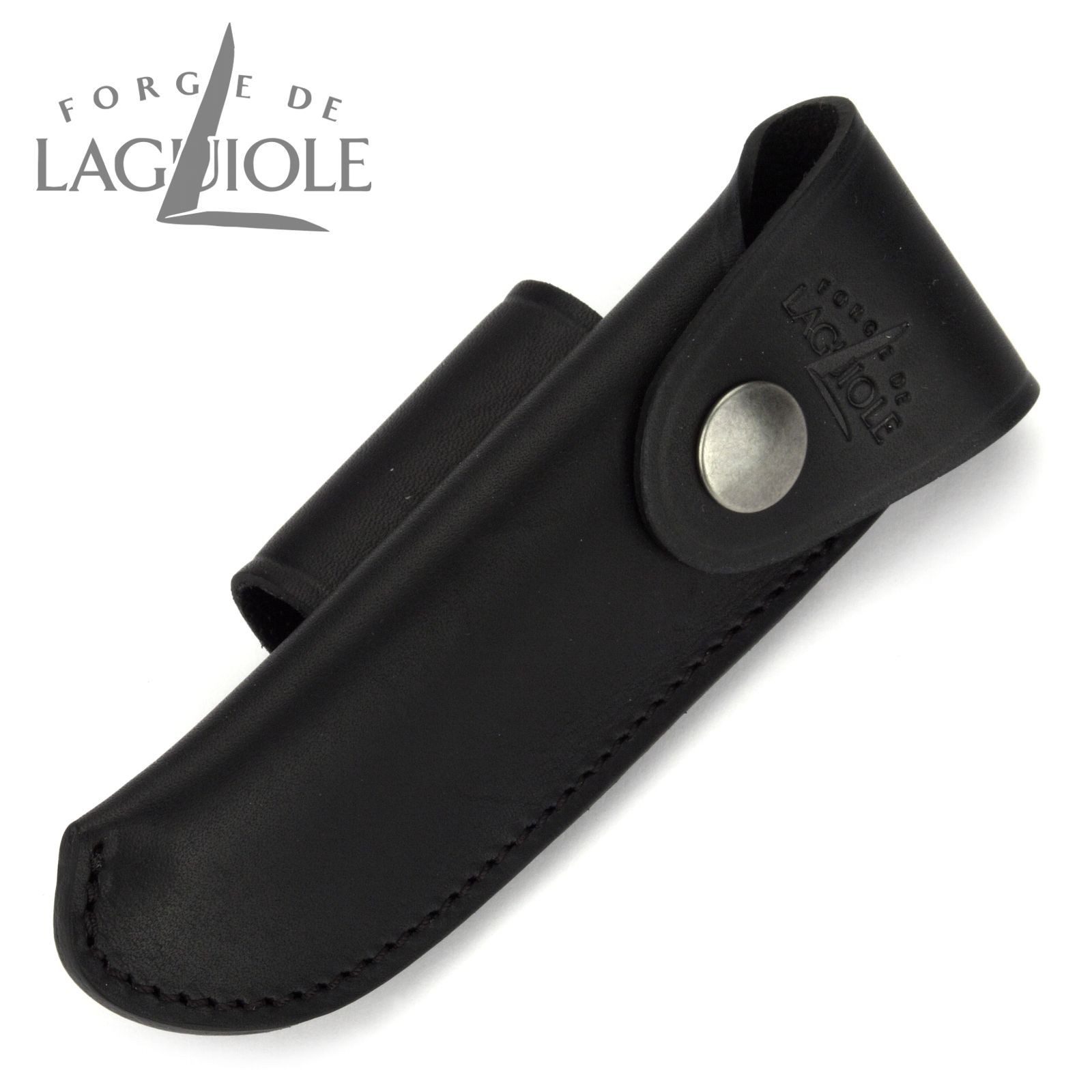 Forge de Laguiole Messertasche B 3 N, Gürteletui für Laguiole Messer mit 11/12cm Grifflänge - Leder schwarz