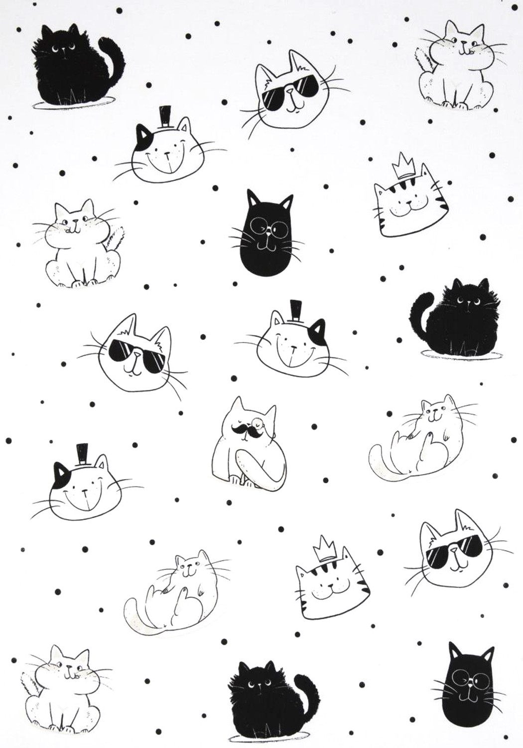 Kracht Geschirrtuch Cool Cat, (Set, 3-tlg., günstig online kaufen