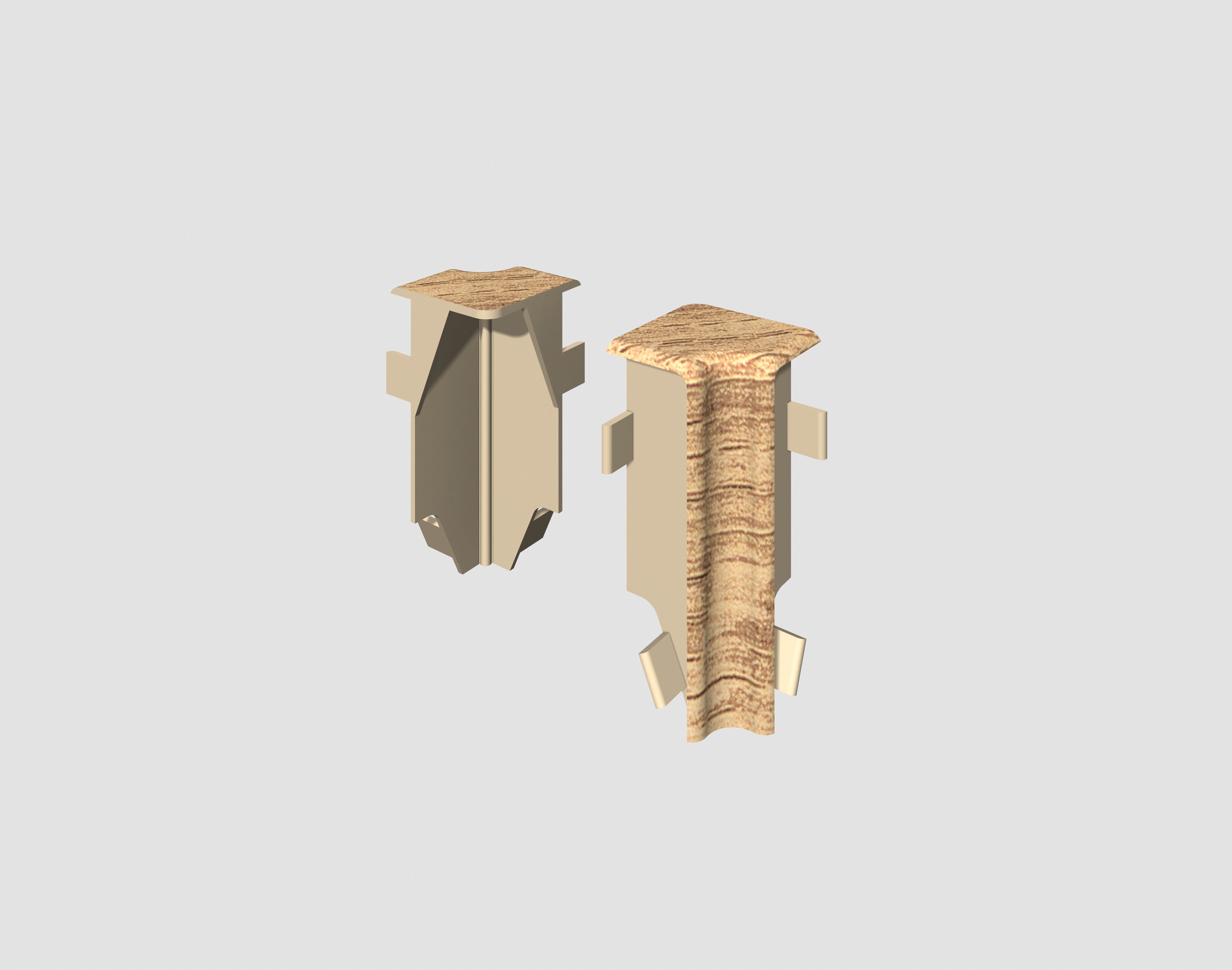 EGGER Sockelleisten-Innenecke Eiche natur, L: 1.6 cm, H: 5.9 cm, 2-St., neues kubisches Profil; 2 Stück