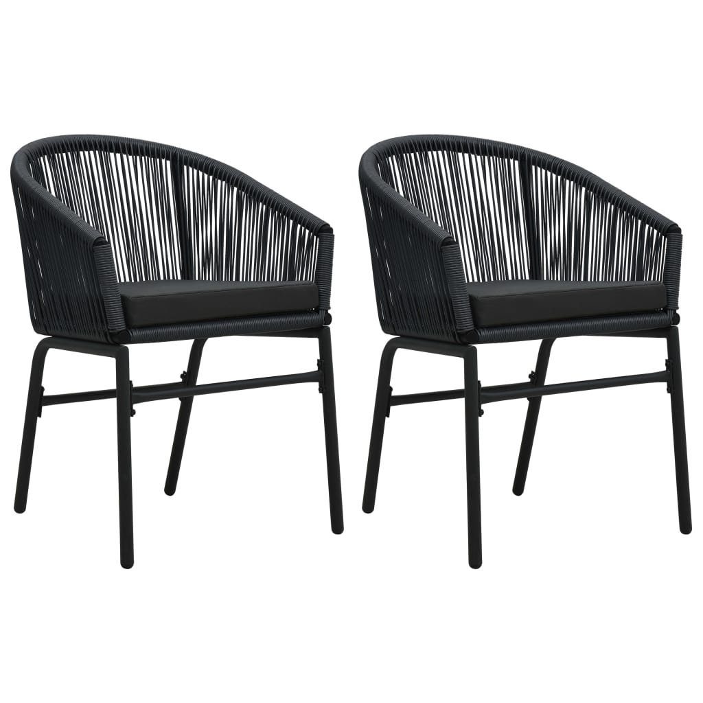 vidaXL Garten-Essgruppe 3-tlg. Garten-Essgruppe Schwarz, (2-tlg) günstig online kaufen