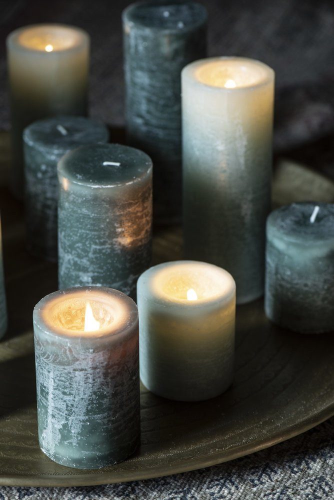 Ib Laursen Rustic-Kerze Rustikale Stumpenkerze günstig online kaufen