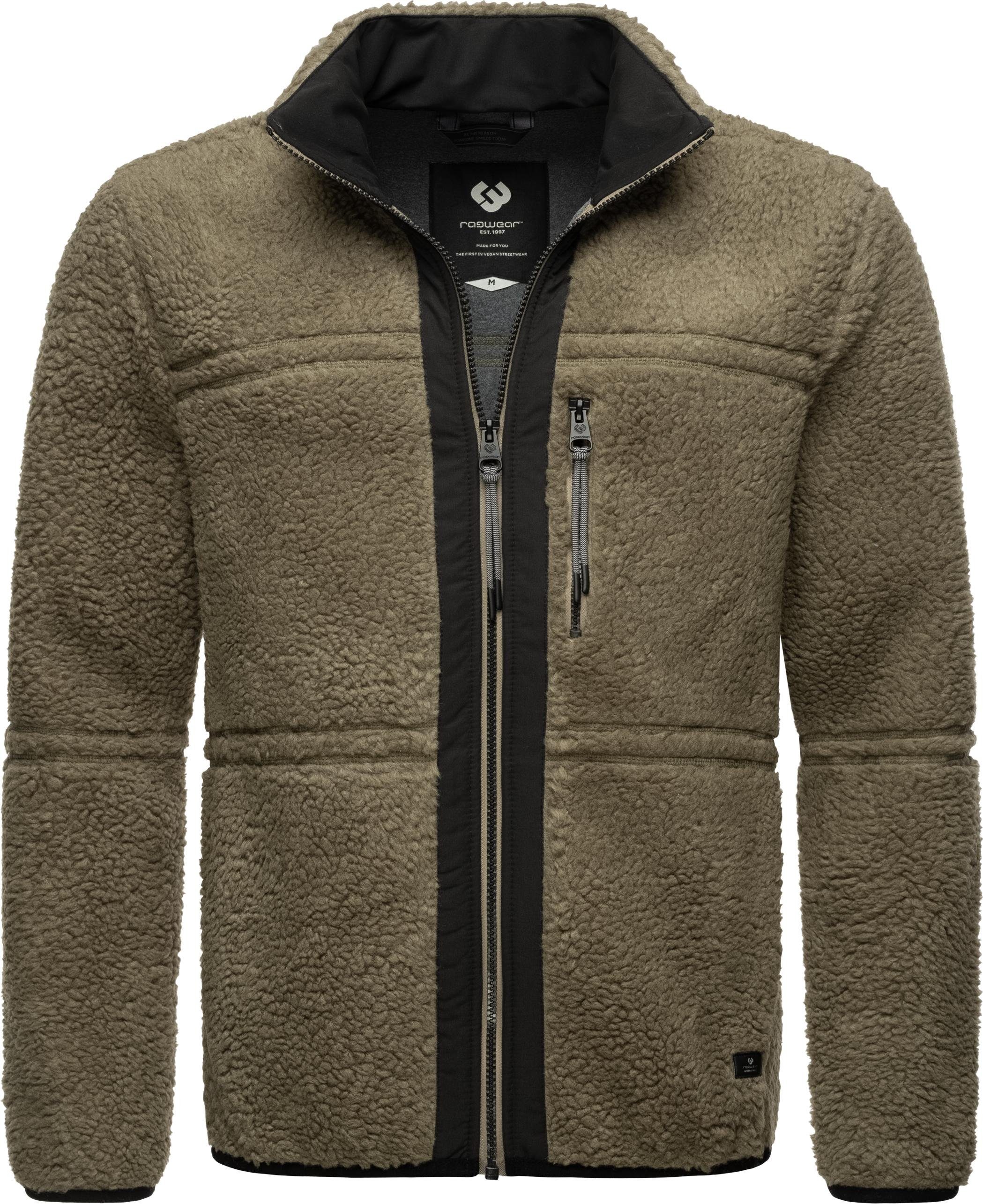Ragwear Plüschjacke Noory Herren Basic Teddy-Fleece Jacke, Ideal sowohl für  Indoor- als auch Outdooraktivitäten