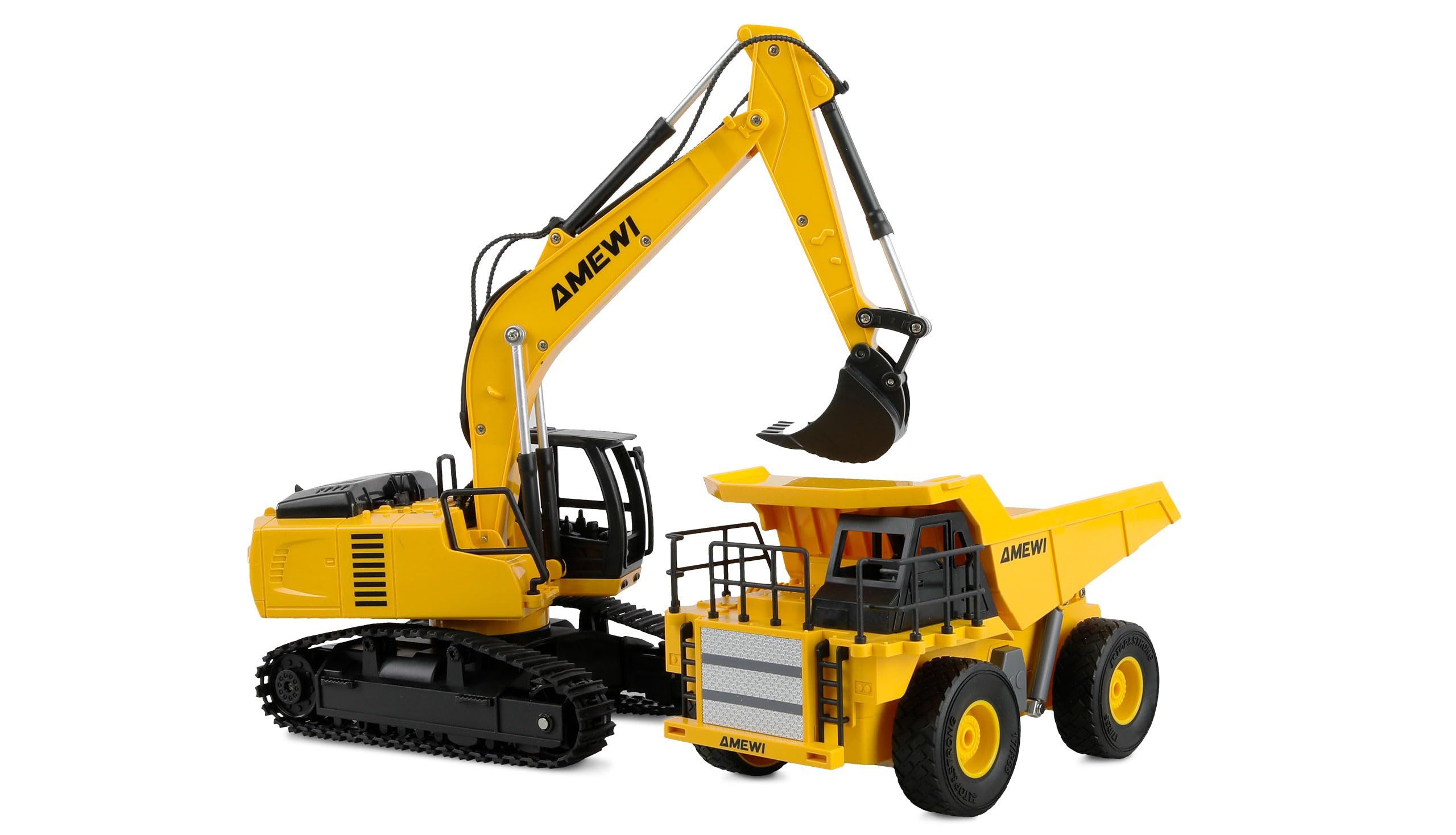 Amewi RC-Auto Ame Kipper Kettenbager 2in1 S, Kippbares Kettenauto, 2-in-1 Design