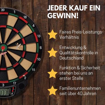 B Best Sporting Dartautomat Dart Set Cambridge Xtra mit 12 Dartpfeilen & 24 Ersatzspitzen, Dartscheibe elektronisch im hochwertigen Set