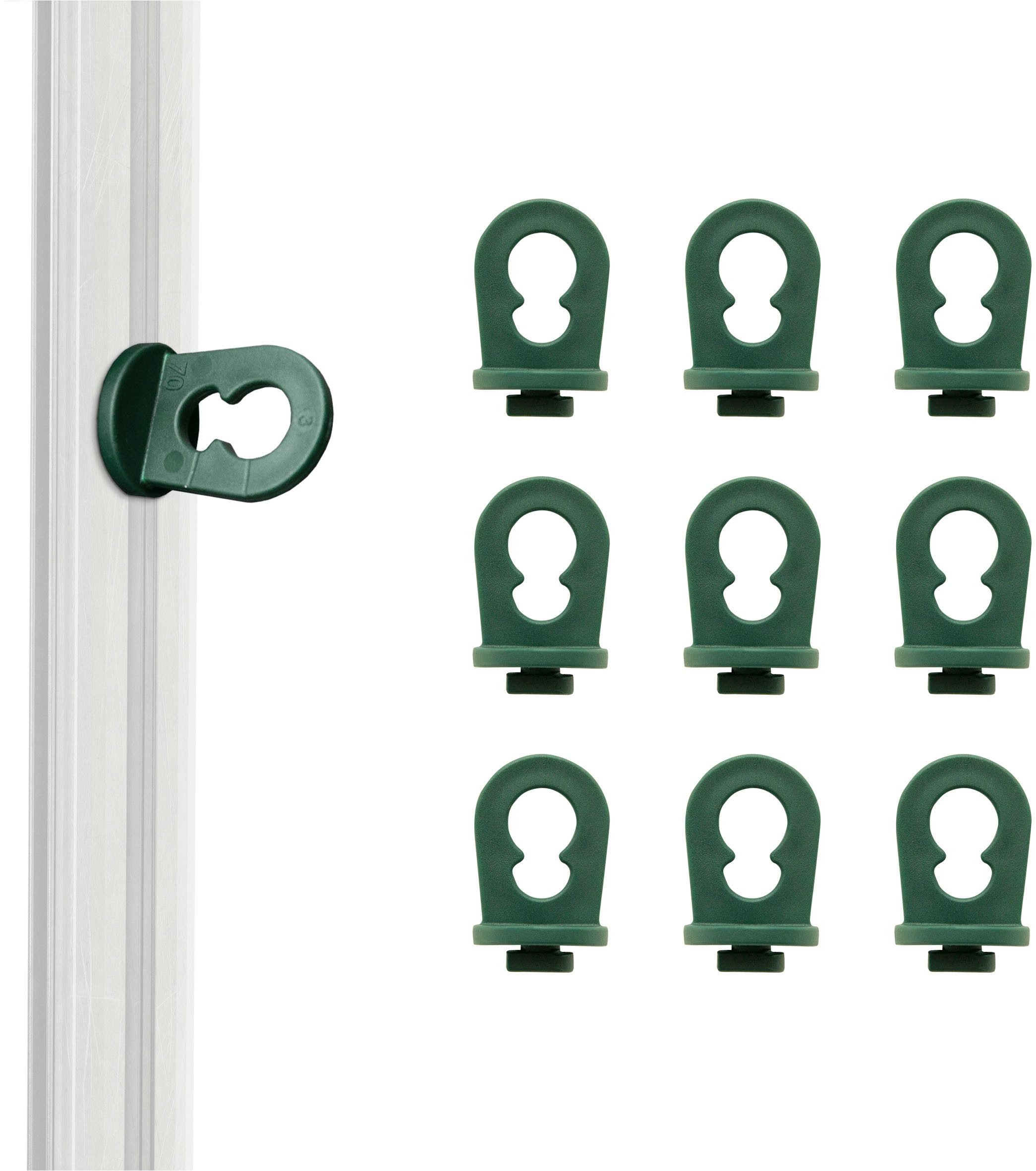 Palram - Canopia Deckenhaken 10 Zubehör Clips für Gewächshaus, Pflanzenaufhänger Kunststoff grün