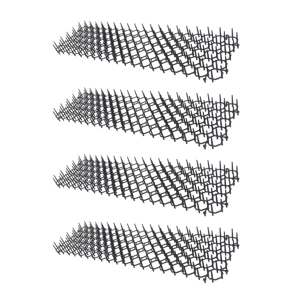 varivendo Marder-Schutzgitter 2 x Tier Abwehrmatte (4 Stück), 50x13x3 cm, Set, 4-St., Tier-Abwehrmatte, Tierabwehr Katzenabwehr Dornengitter Marderabwehr Tierschreck