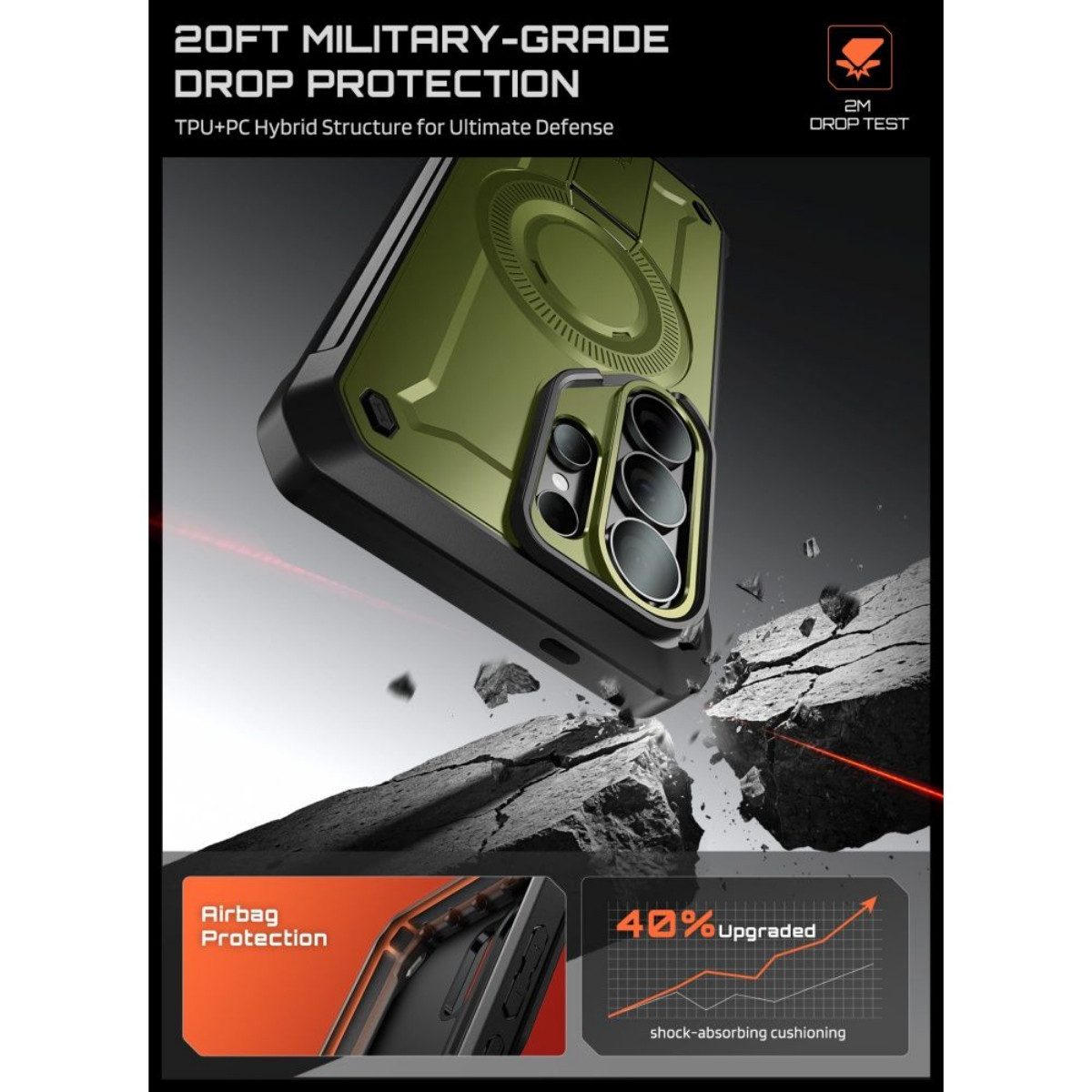 Supcase Handyhülle Unicorn Beetle Pro Mag Hülle + Blende-Set für Samsung Galaxy S26 Ultra 6,9 Zoll, Zwei Frontrahmen ermöglichen flexible Nutzung im Alltag