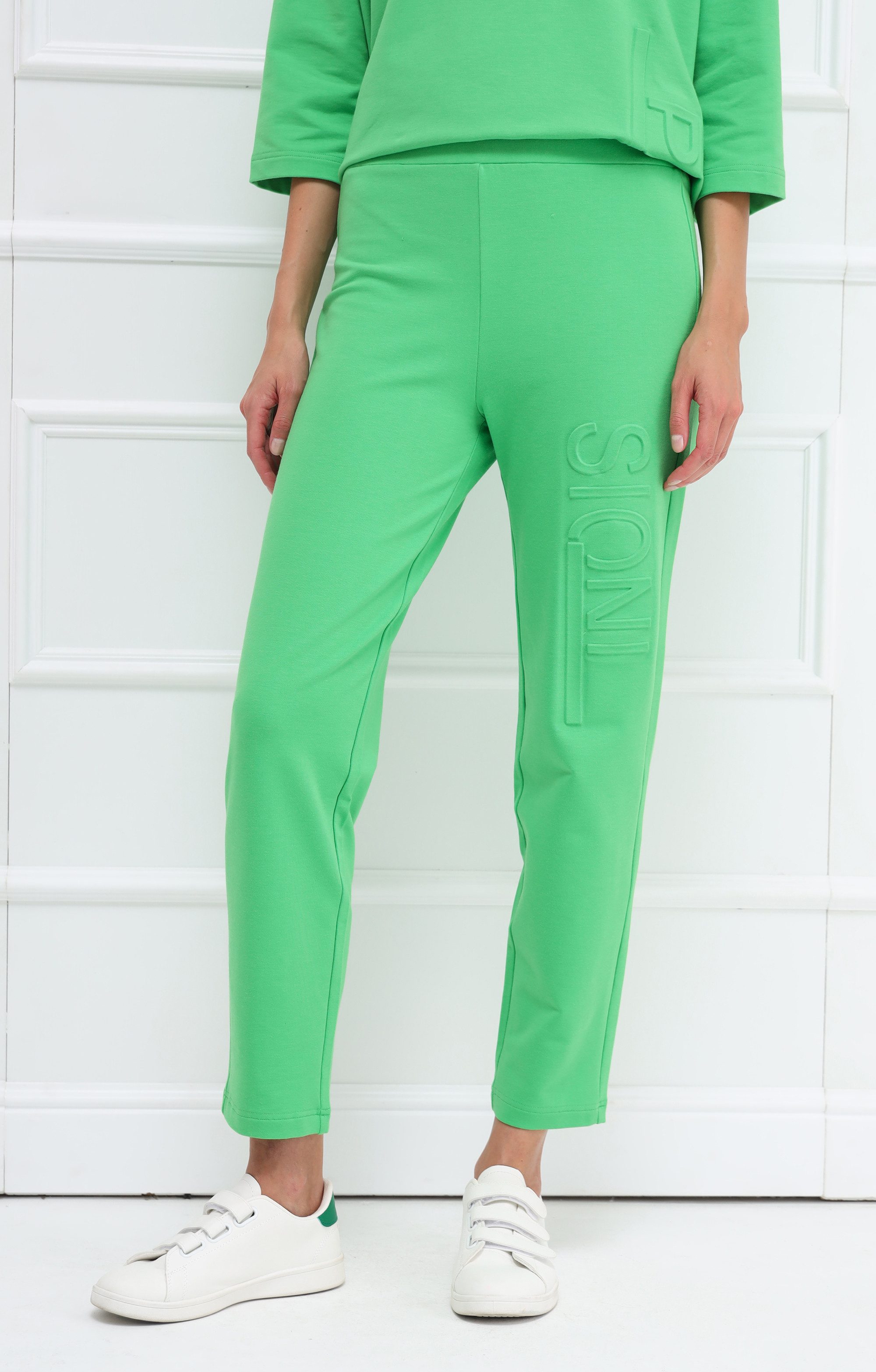 Strickhose mit 3D-Logo-Print