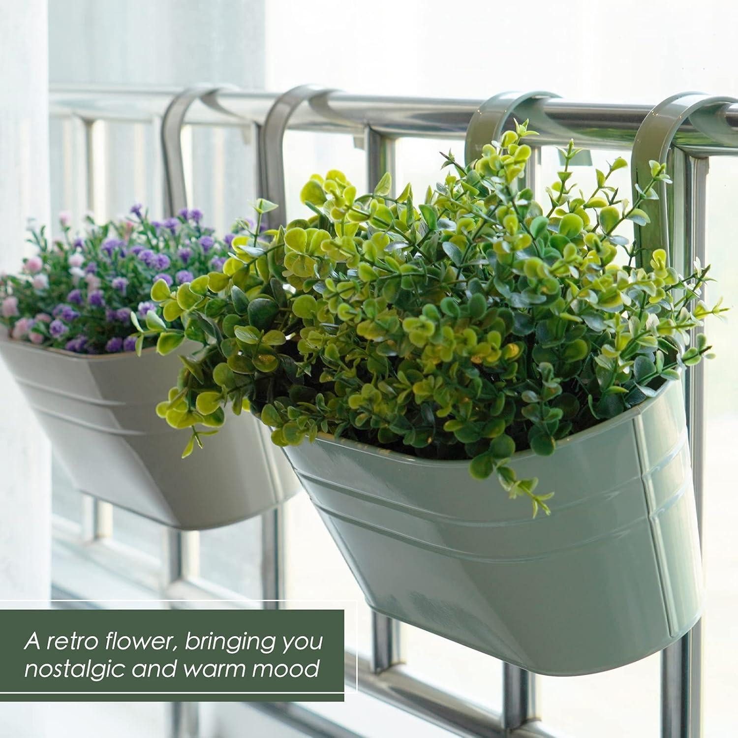 LuxusKollektion Blumentopf Blumentopf Hängend Bunte 4er Set Abnehmbaren Haken Balkon Garten