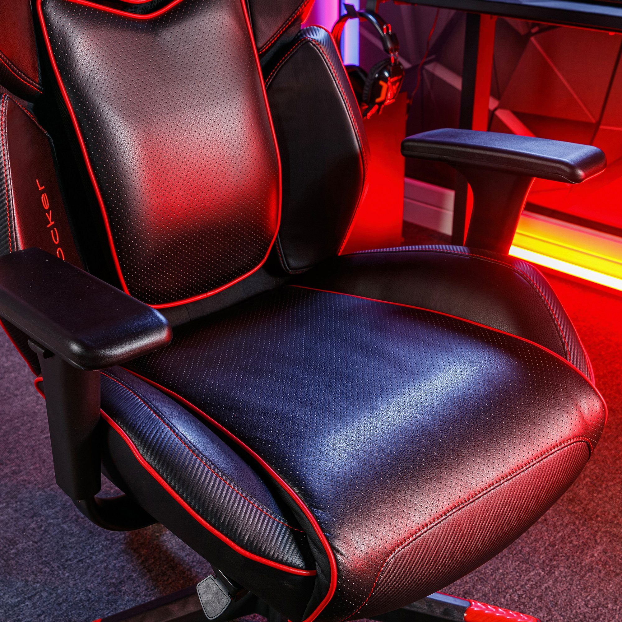 X Rocker Chefsessel Bürodrehstuhl Drogon Gaming Chefsessel Schwarz/Rot Luxus