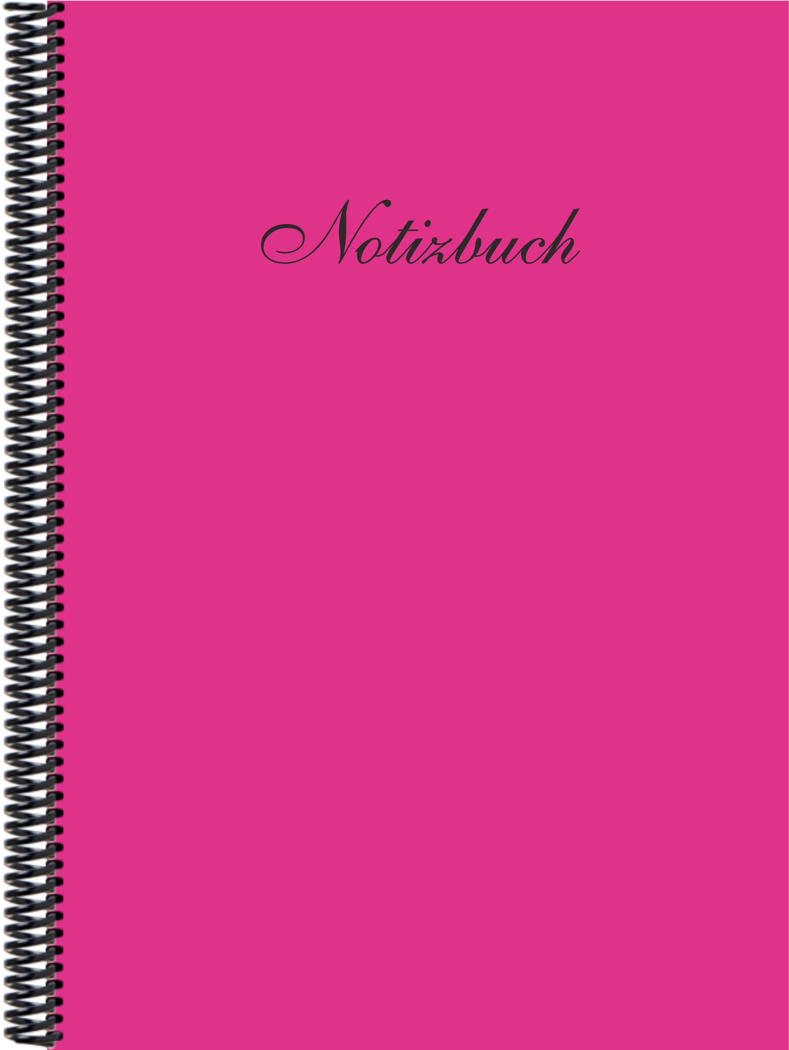 E&Z Verlag Gmbh Notizbuch Notizbuch DINA4 blanko, in der Trendfarbe pink