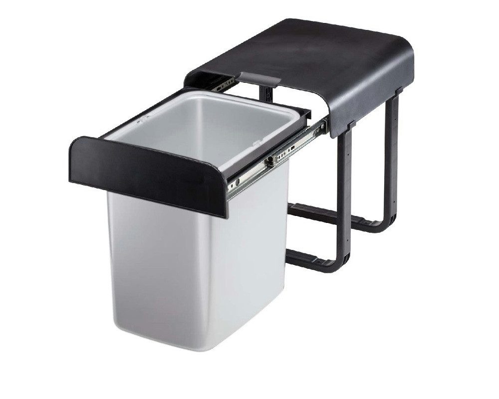 EKOTECH Einbaumülleimer Ekotech Abfallsammler AS16G Aladin grau.schwarz 16 Liter