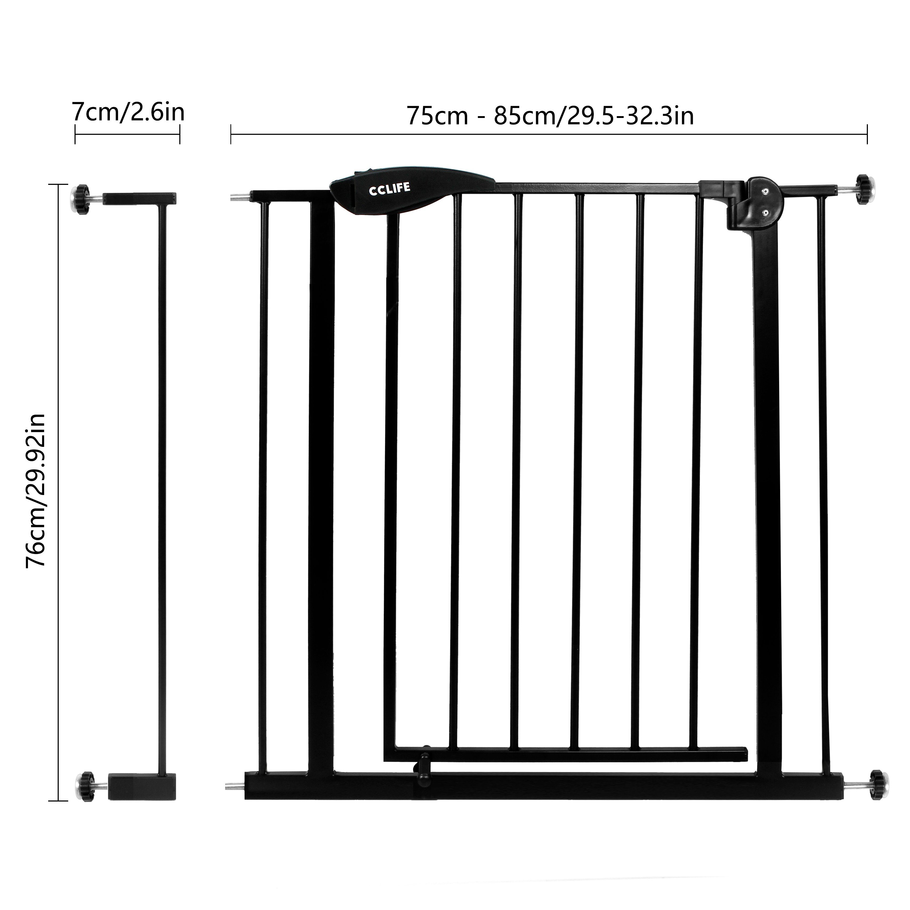 Türschutzgitter 75-85 CCLIFE Verlängerung,schwarz mit 7cm