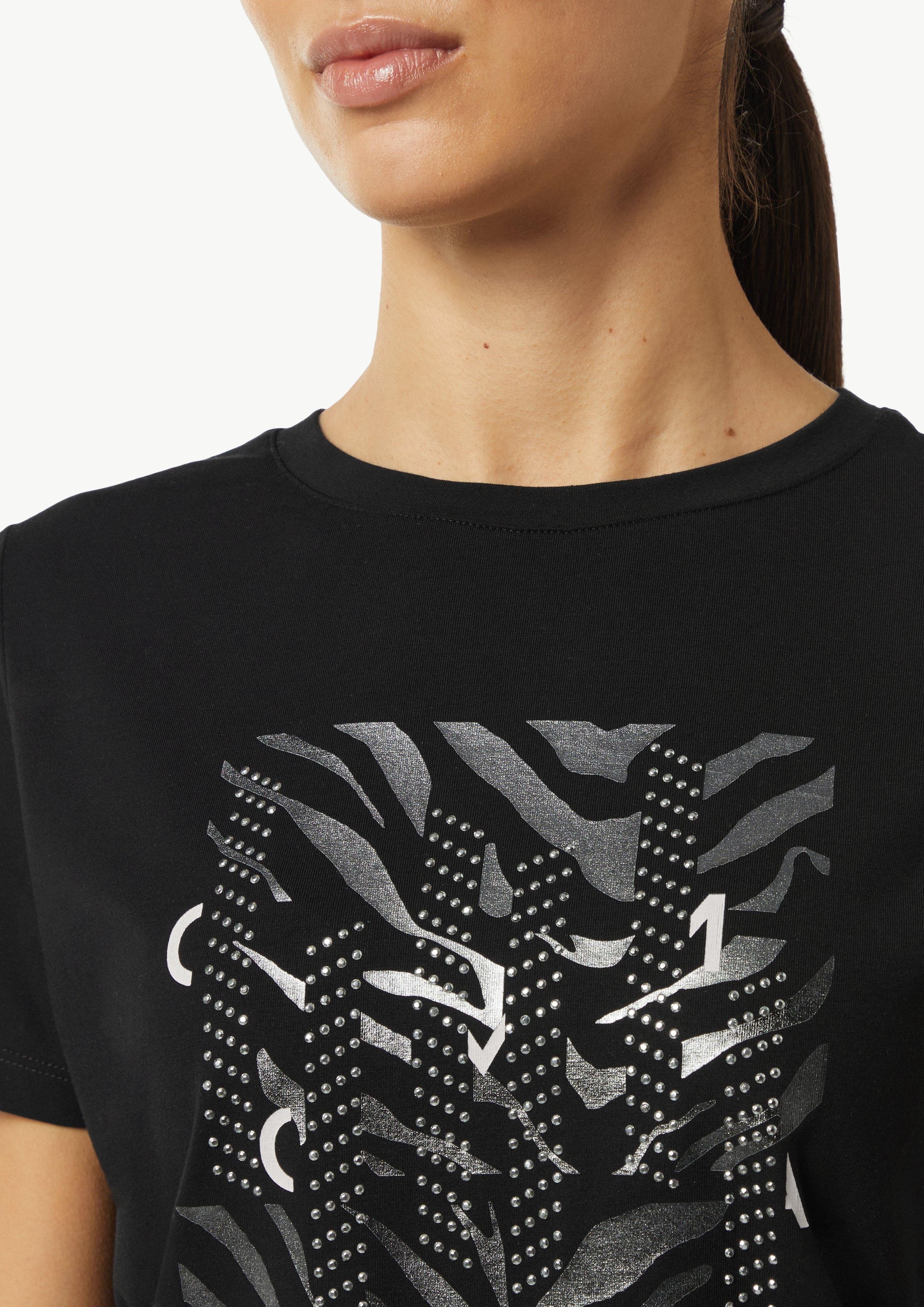 Comma Kurzarmshirt T-Shirt mit Artwork Artwork günstig online kaufen