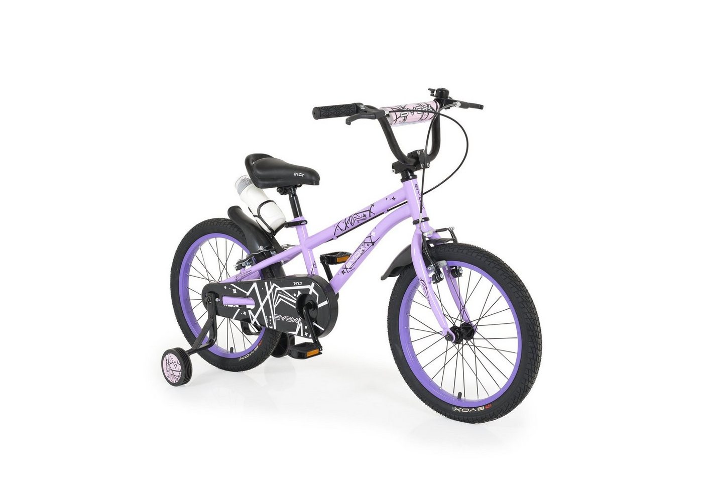 Thumbnail - Byox Kinderfahrrad Kinderfahrrad 18 Zoll Pixi, 1 Gang 1 Gang, keine, Klingel, Reflektoren, Stützräder, ab 5 Jahre