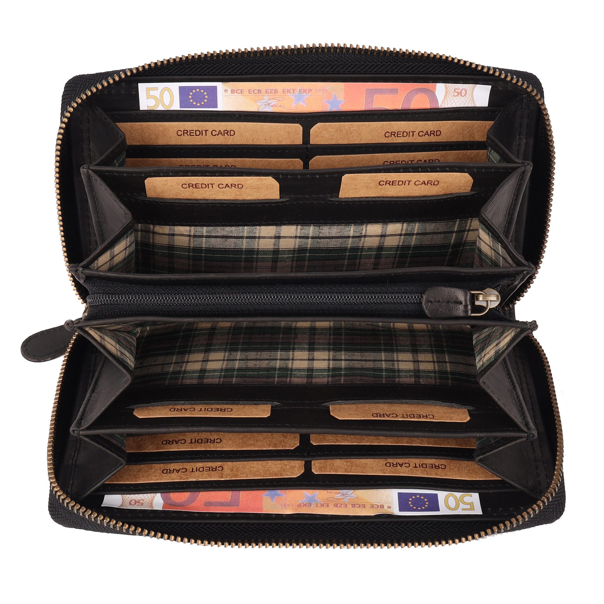 Benthill Geldbörse Groß Echt Leder XL Portemonnaie RFID viele Kartenfächer günstig online kaufen