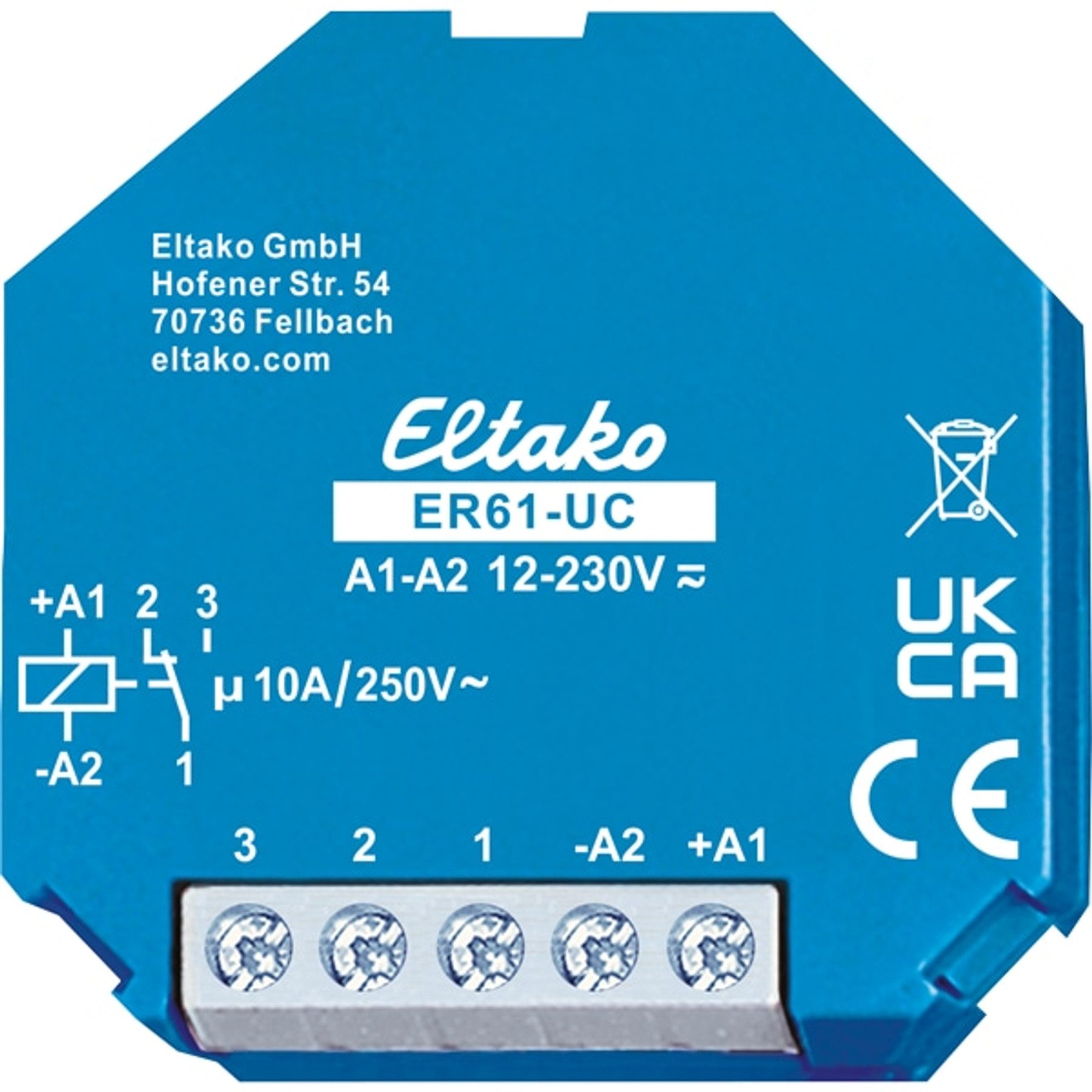 Eltako Relais-Modul ELTAKO Schaltrelais ER61-UC, 8..230V UC, 1 Wechsler up