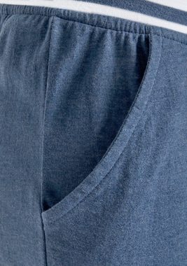 Arizona Pyjama (2 tlg., 1 Stück) mit gestreiften Bündchen