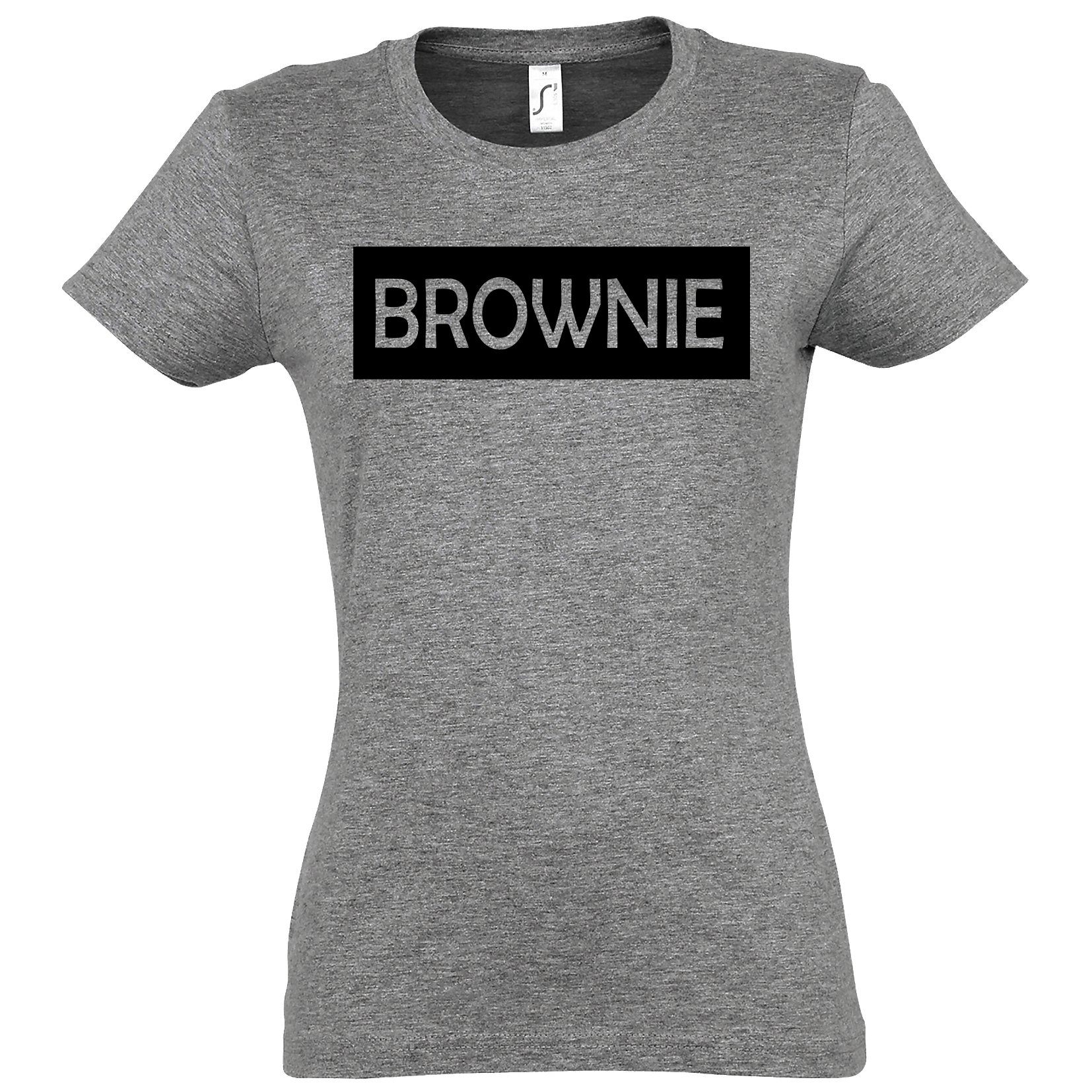 Couples Shop T-Shirt Blondie & Brownie Damen Beste Freunde T-Shirt mit lustigem Spruch Print