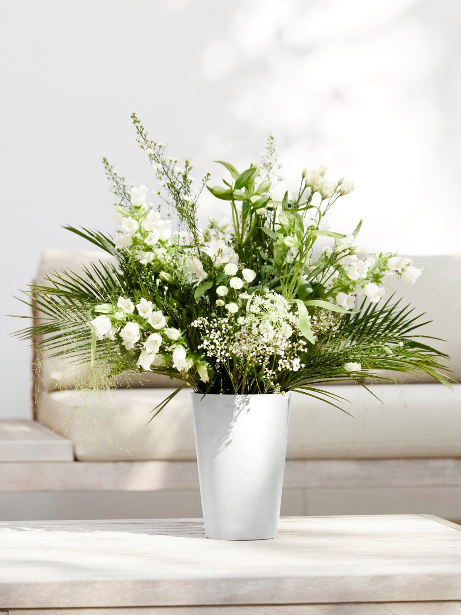 ECOPOTS Blumentopf Pisa 17,5 Weiß, für günstig online kaufen
