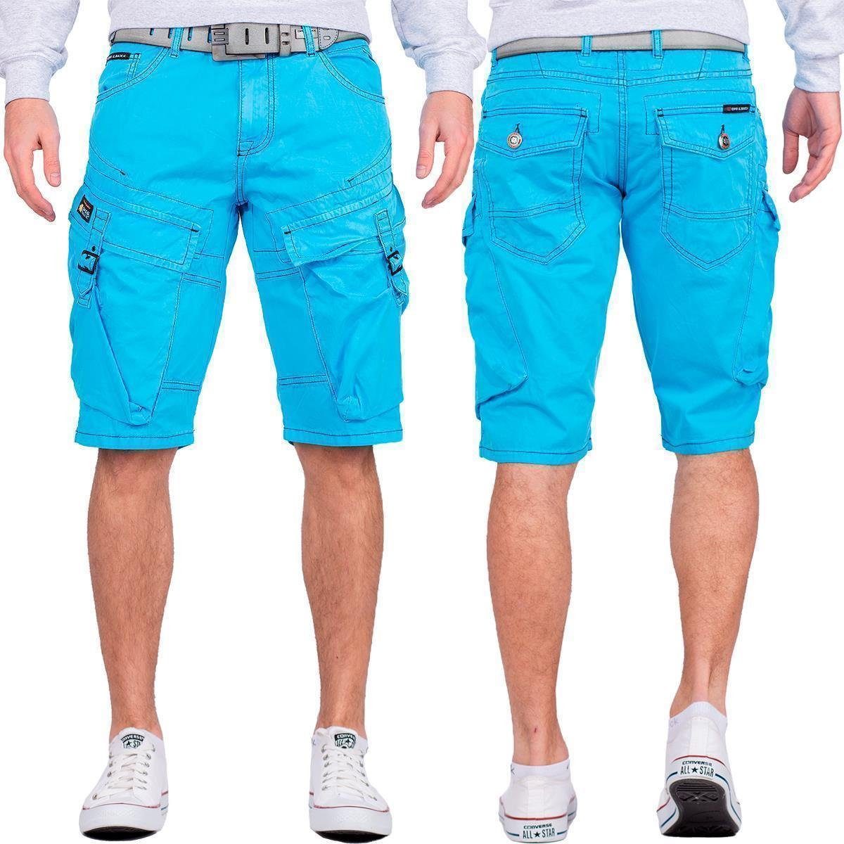 Cipo & Baxx Shorts Herren regular fit Kurze Hose Mid Waist BA-CK229 Kontrastnähte