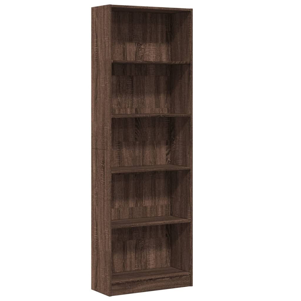vidaXL Bücherregal Bücherregal Braun Eichen-Optik 60x24x176 günstig online kaufen