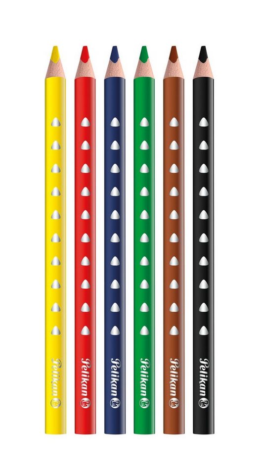Thumbnail - Herlitz Buntstift 6 Pelikan Jumbo Buntstifte "SILVERINO"