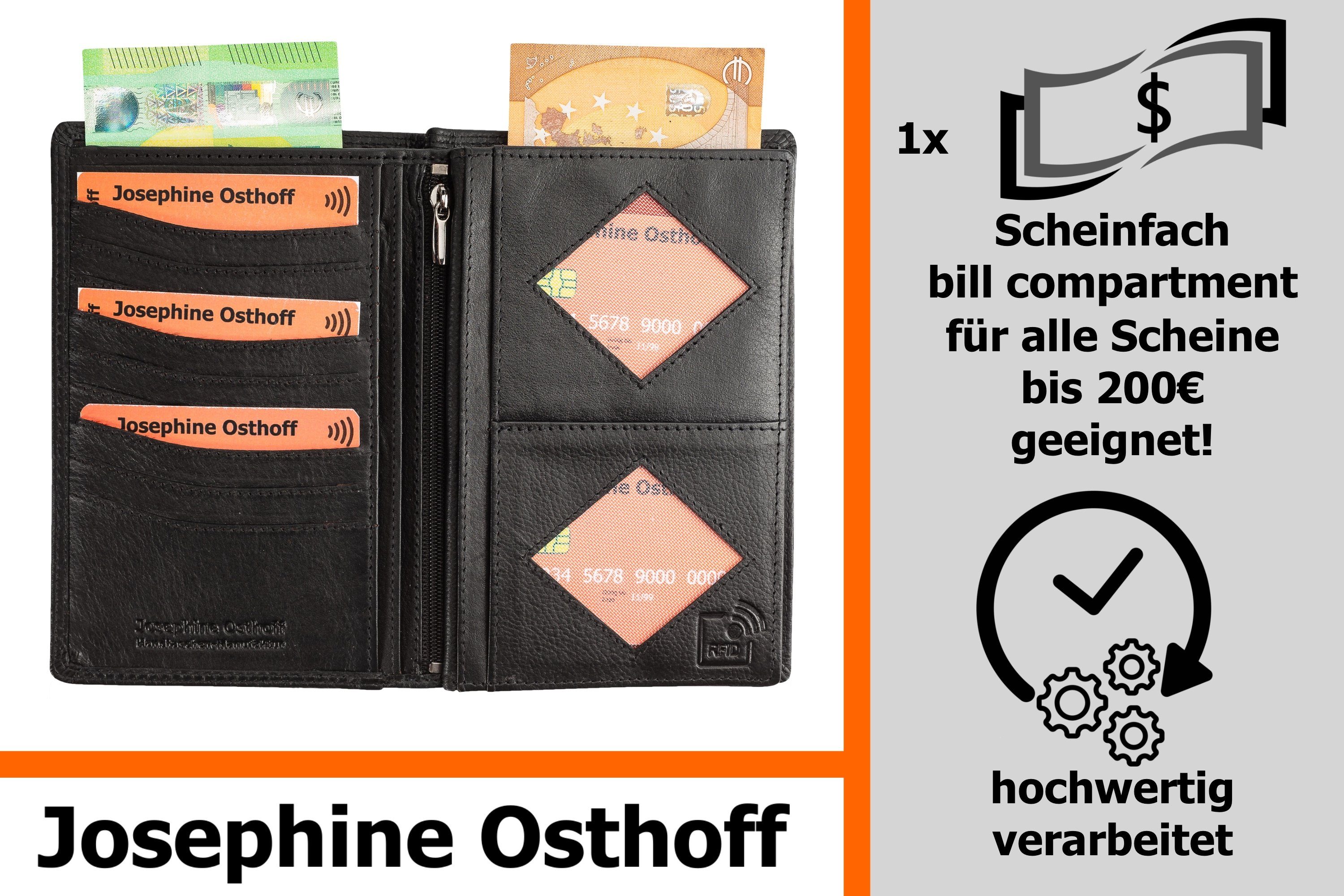 schwarz Josephine Brieftasche Brieftasche Osthoff