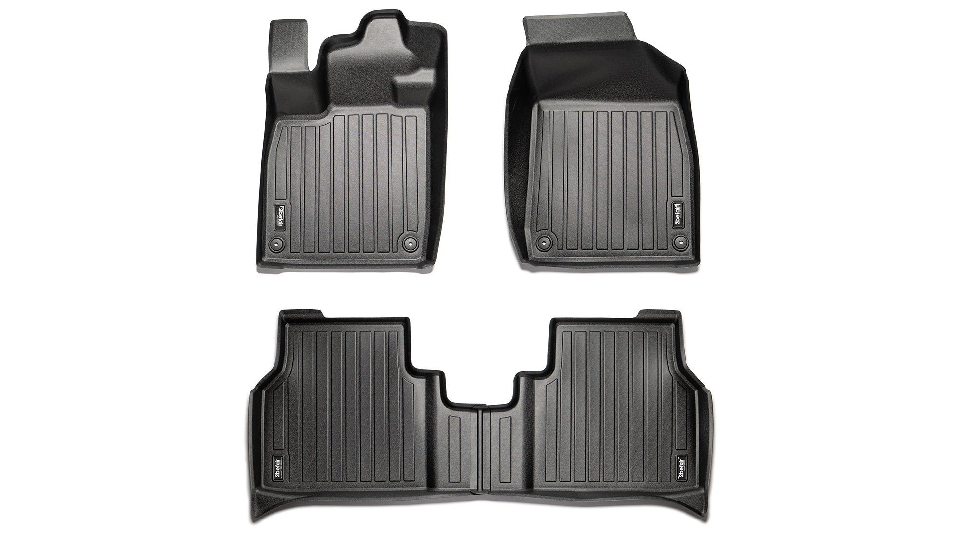 2befair Auto-Fußmatte Gummimatten Set Innenraum für den Audi Q4 e-tron