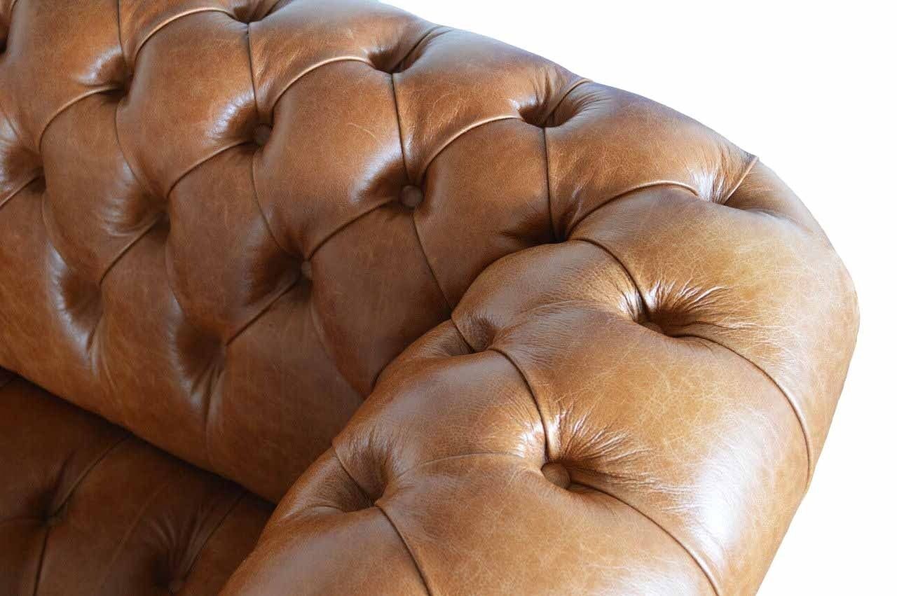 Couch Couchen Sofa Chesterfield JVmoebel Dreisitzer Sofa Polster Braun, 3 Europe Made Sofas Sitz in