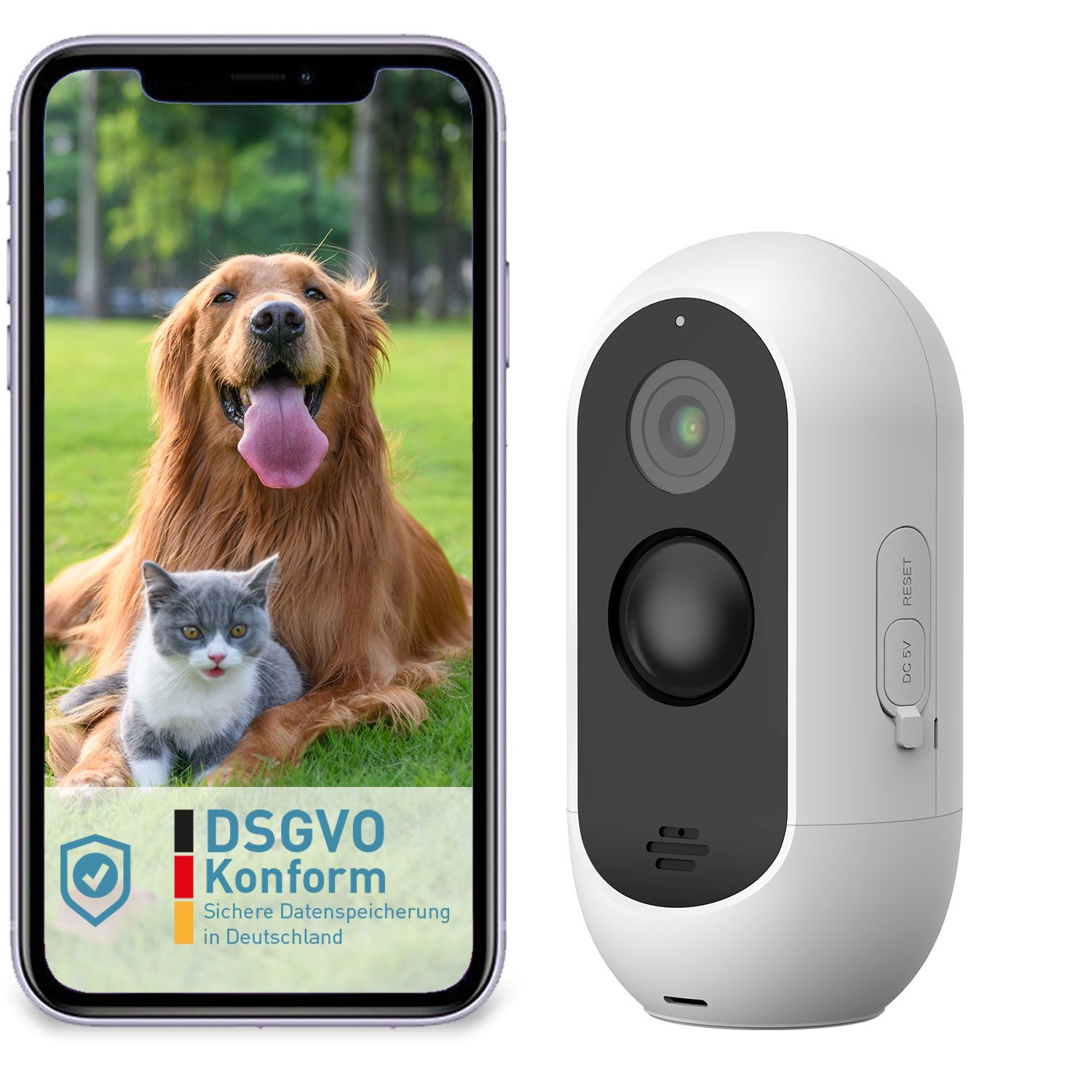 PetTec Überwachungskamera PetTec Cam Free (Indoor, Outdoor, wetterfest)