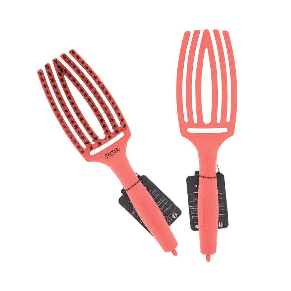 OLIVIA GARDEN Haarentwirrbürste Fingerbürste Haarbürste Combo Medium Peach