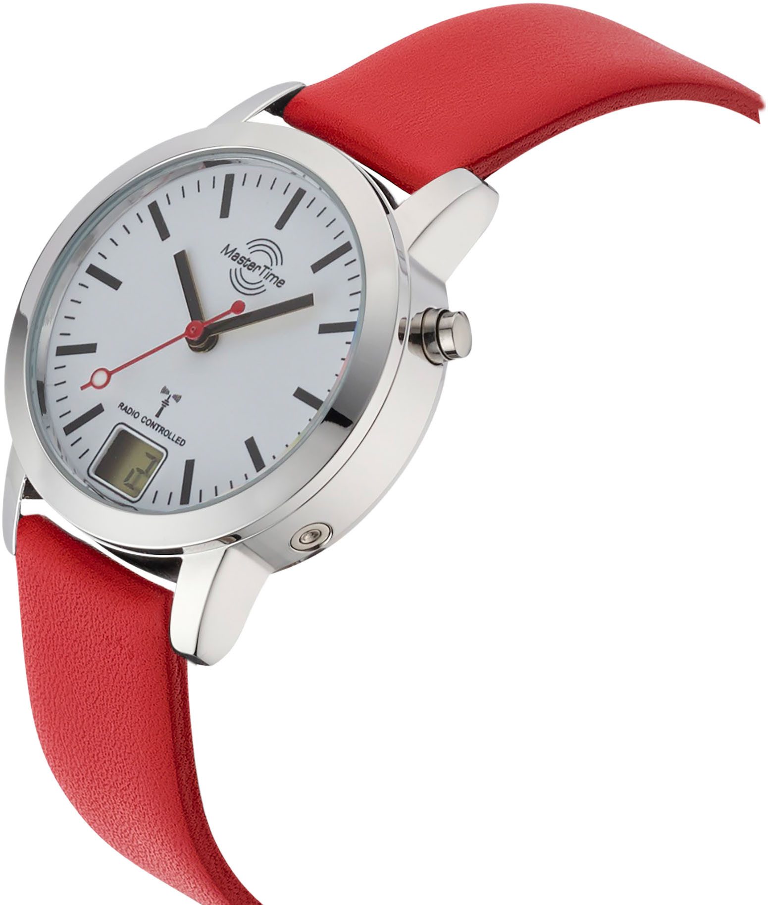 MASTER TIME Funkuhr MTLA-10918-11L, Quarzuhr, Armbanduhr, Damenuhr, Lederar günstig online kaufen