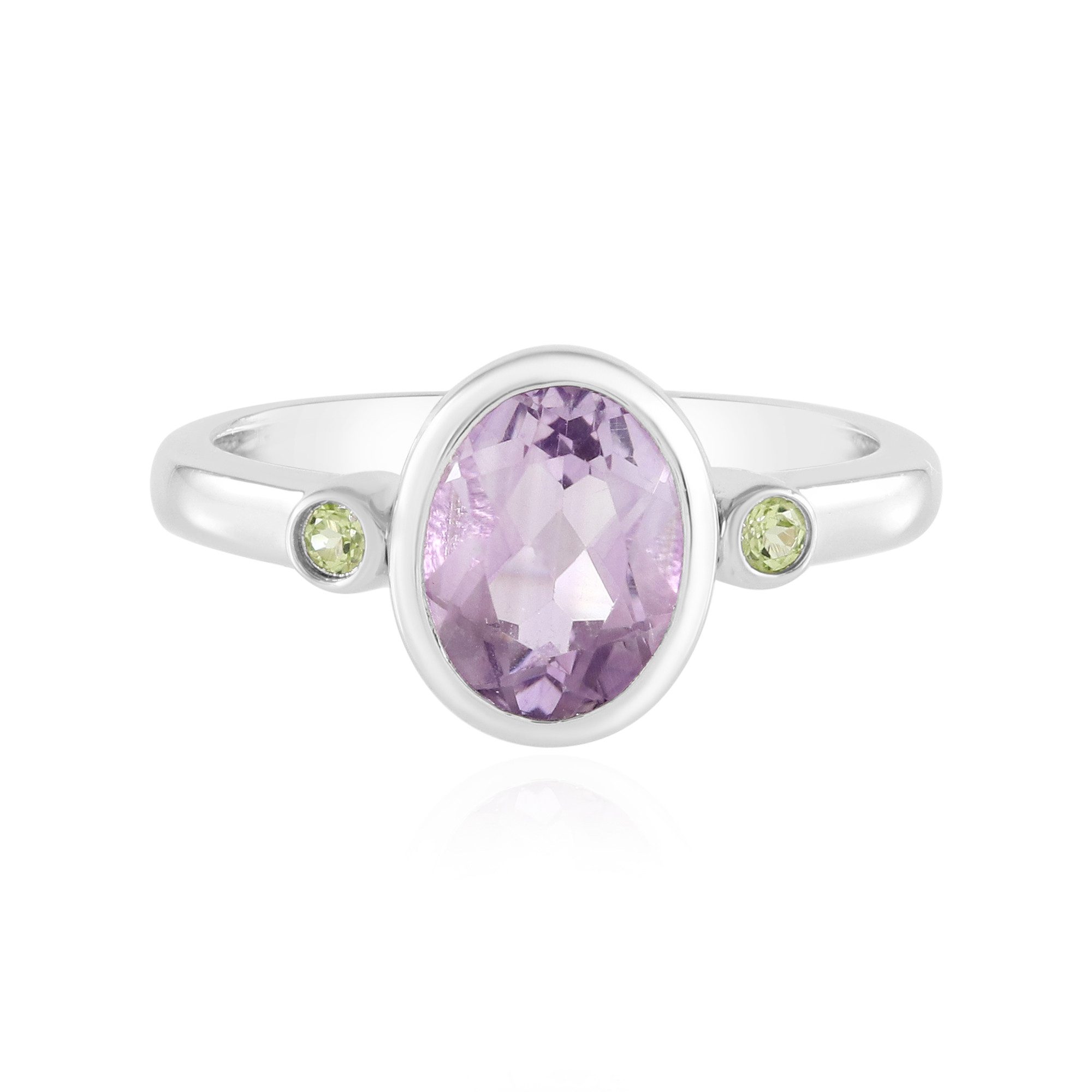 Silberring Lavendel Amethyst Rhodium Silber Ring