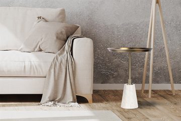 Qiyano Beistelltisch Beistelltisch - Marmor & Eisen - Modern Elegant - Wohnzimmer Deko