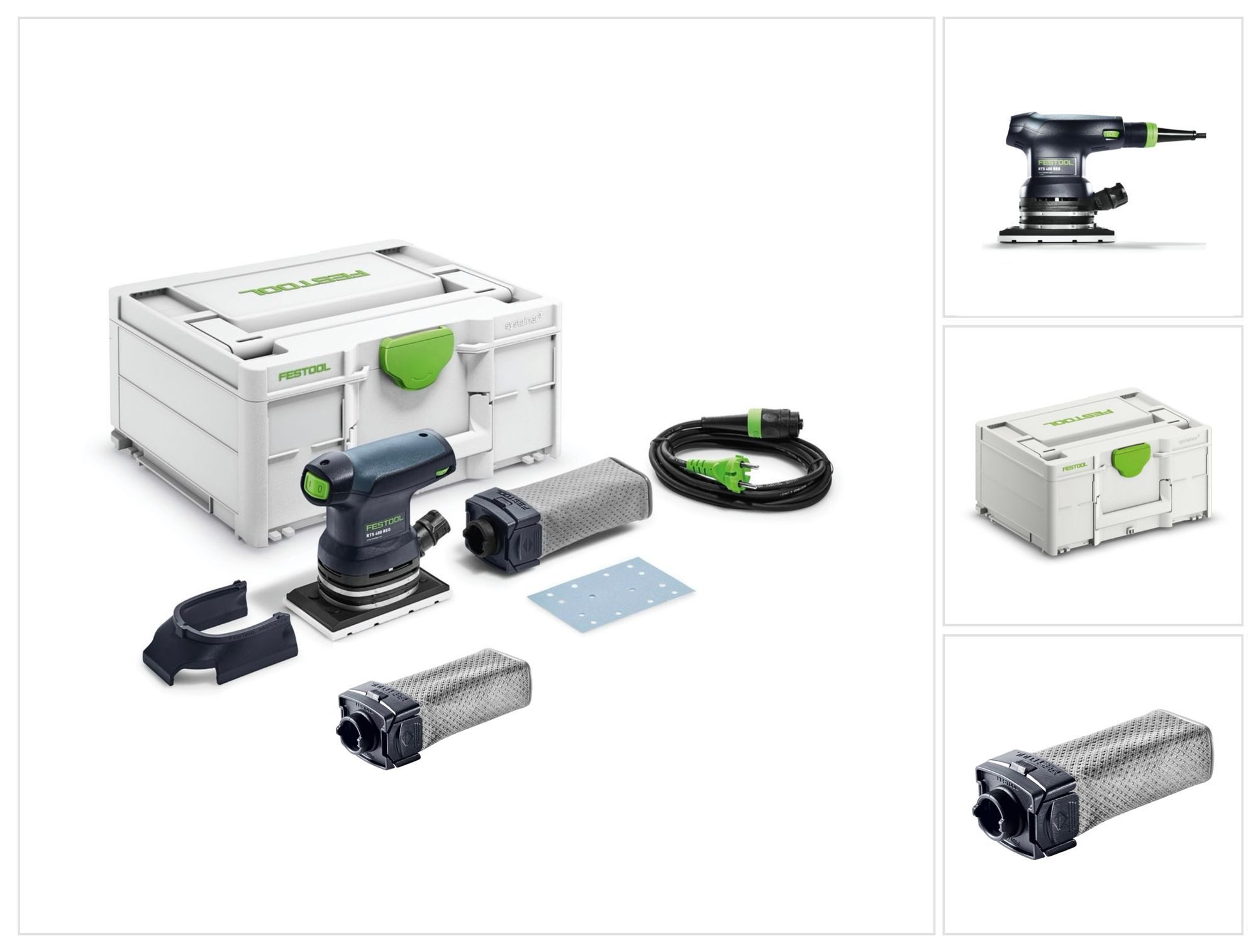 FESTOOL Rundschleifer RTS 400 REQ-Plus Rutscher 125 W 80 x 130 mm + systainer (576057) +