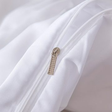 Bettwäsche Polyester, sehr weich und kuschelig, unifarbene Bettwäsche, Coonoor, 2 teilig, zeitlose Bettwäsche mit Reißverschluss