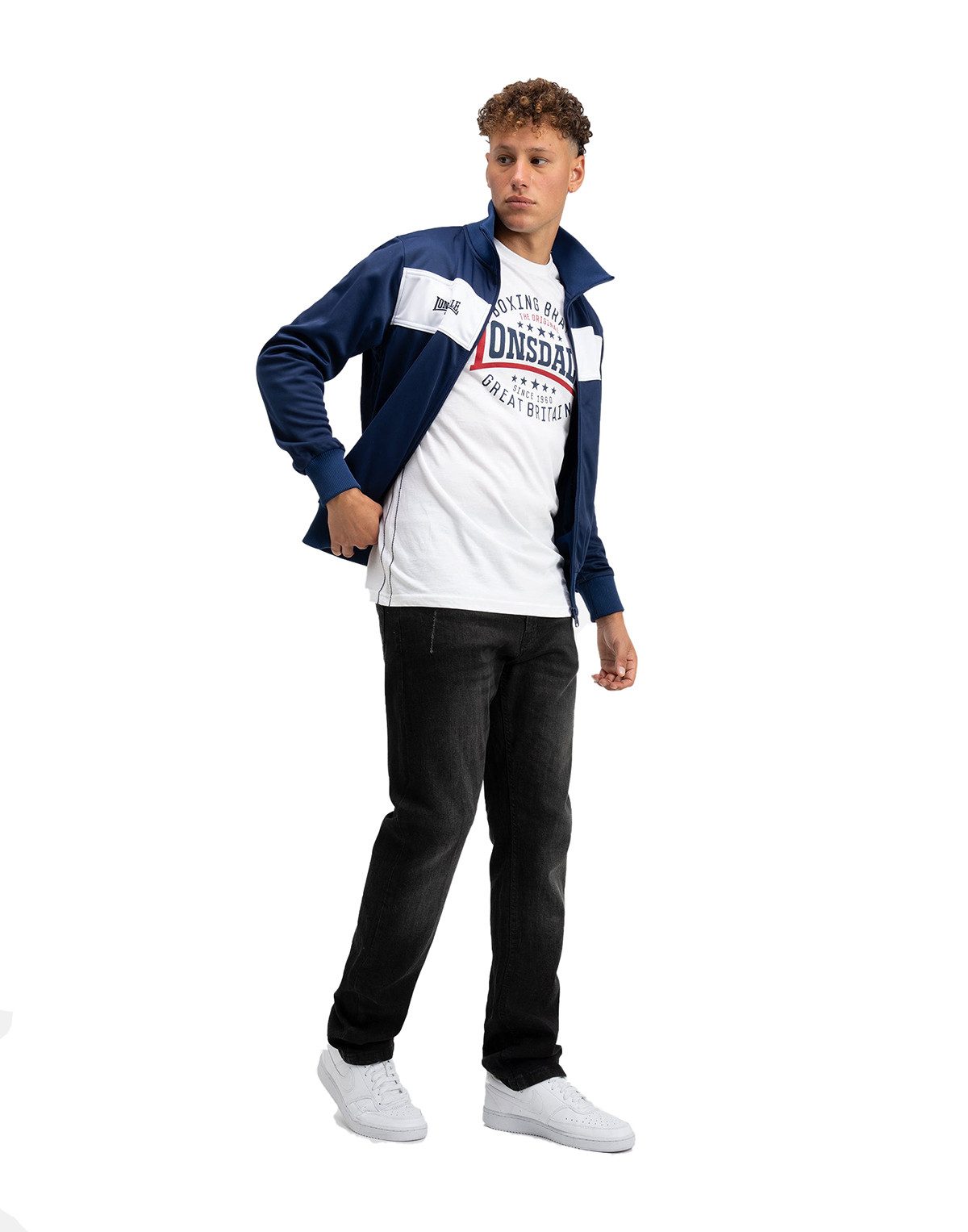 Lonsdale Trainingsjacke Alnwick (1-St., kein Set) mit Stehkragen