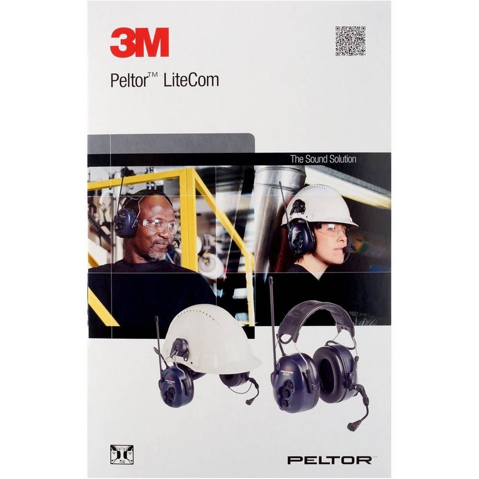 3M Kapselgehörschutz LiteCom mit Helmbefestigung LCP3, Komfortabel