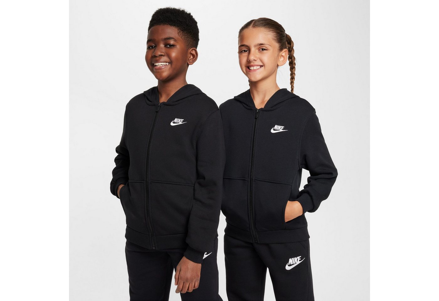 Nike Sportswear Kapuzensweatshirt K NSW CLUB FT HD FZ LS LBR Für Kinder und Jugendliche
