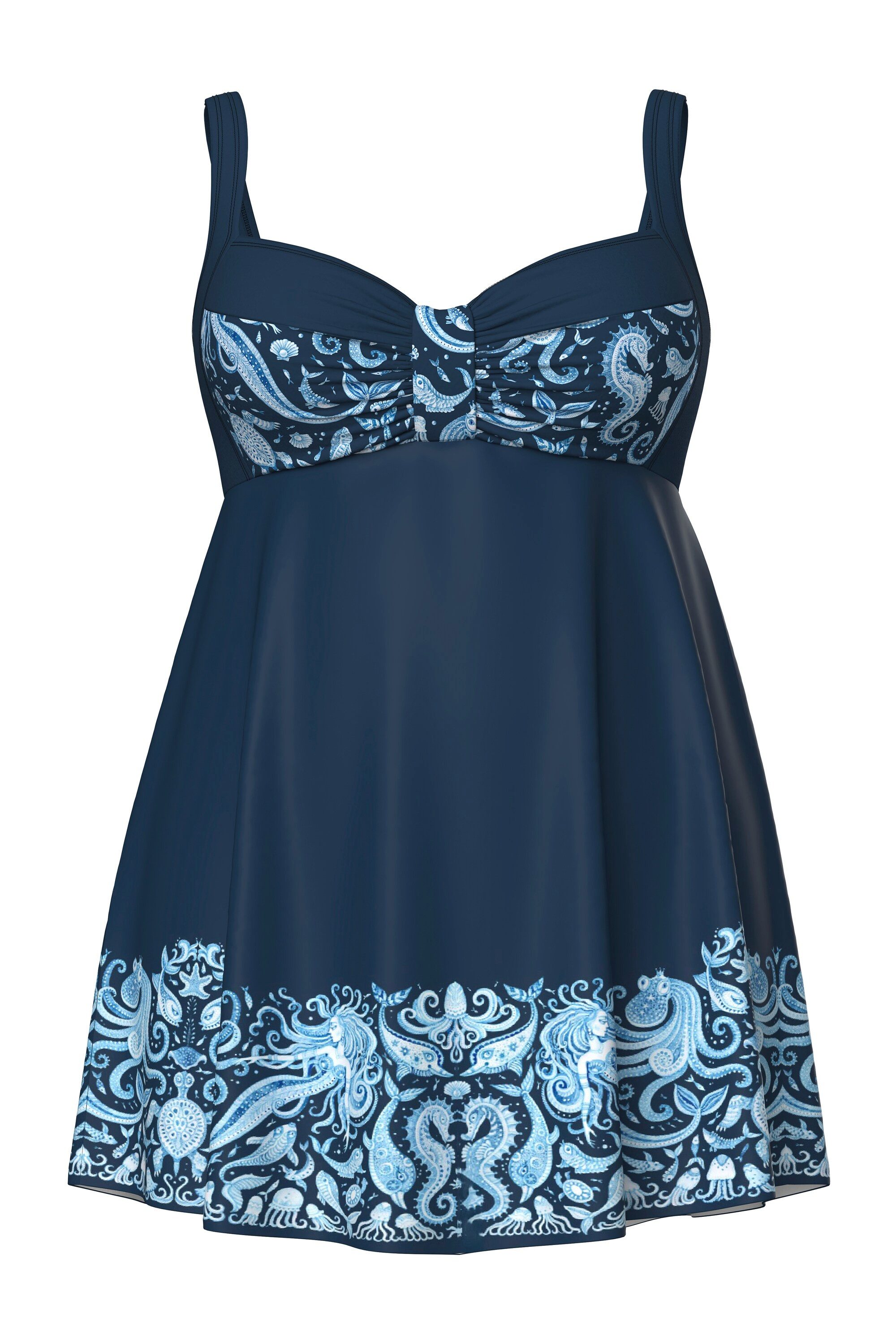 Ulla Popken Badekleid Badekleid Meerjungfrau Softcups recycelt