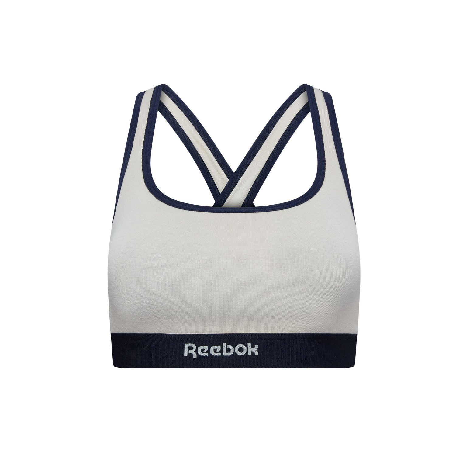 Reebok Bustier JALA breite Träger, ohne Bügel, atmungsaktiv, mit Logo, Baumwollmix