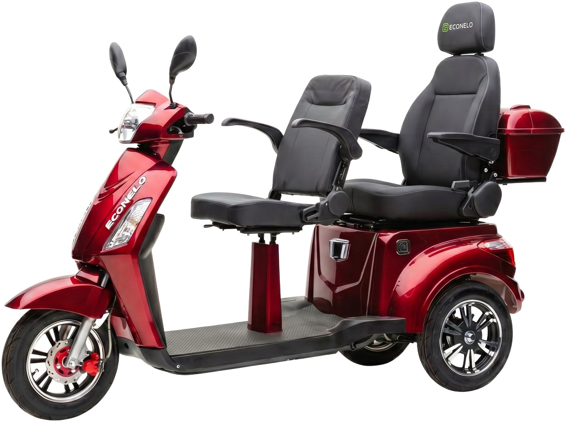 ECONELO Elektromobil, 1000 W, 25 km/h, Sicherheitsrollen gegen Kippen, 3 Geschwindigkeitsstufen
