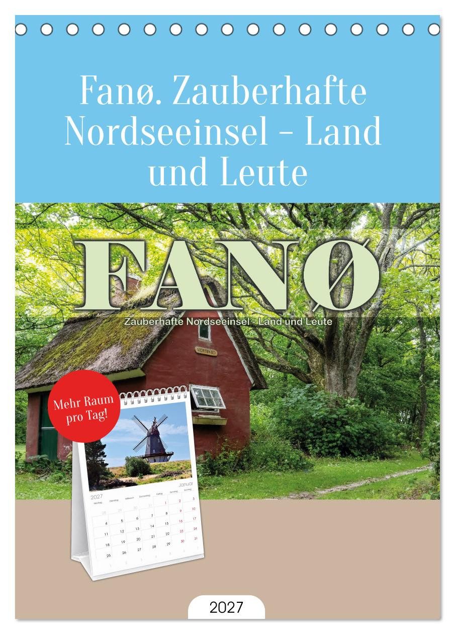 CALVENDO Tischkalender Tischplaner 2027 - Fanø. Zauberhafte Nordseeinsel - Land und Leute (A5