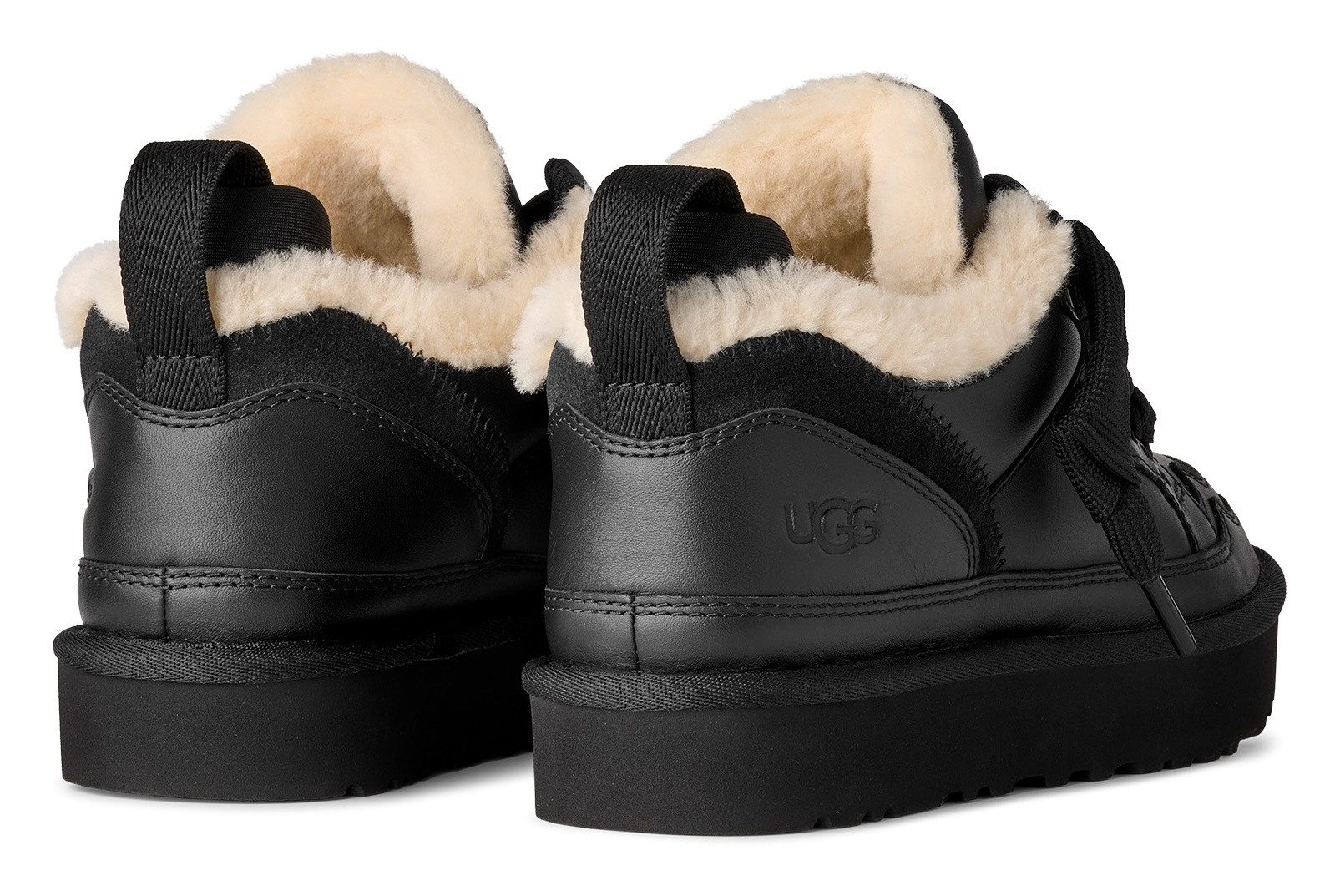 UGG LOWMEL LTHR Sneaker Midcut Sneaker, Schnürschuh mit Anziehlasche