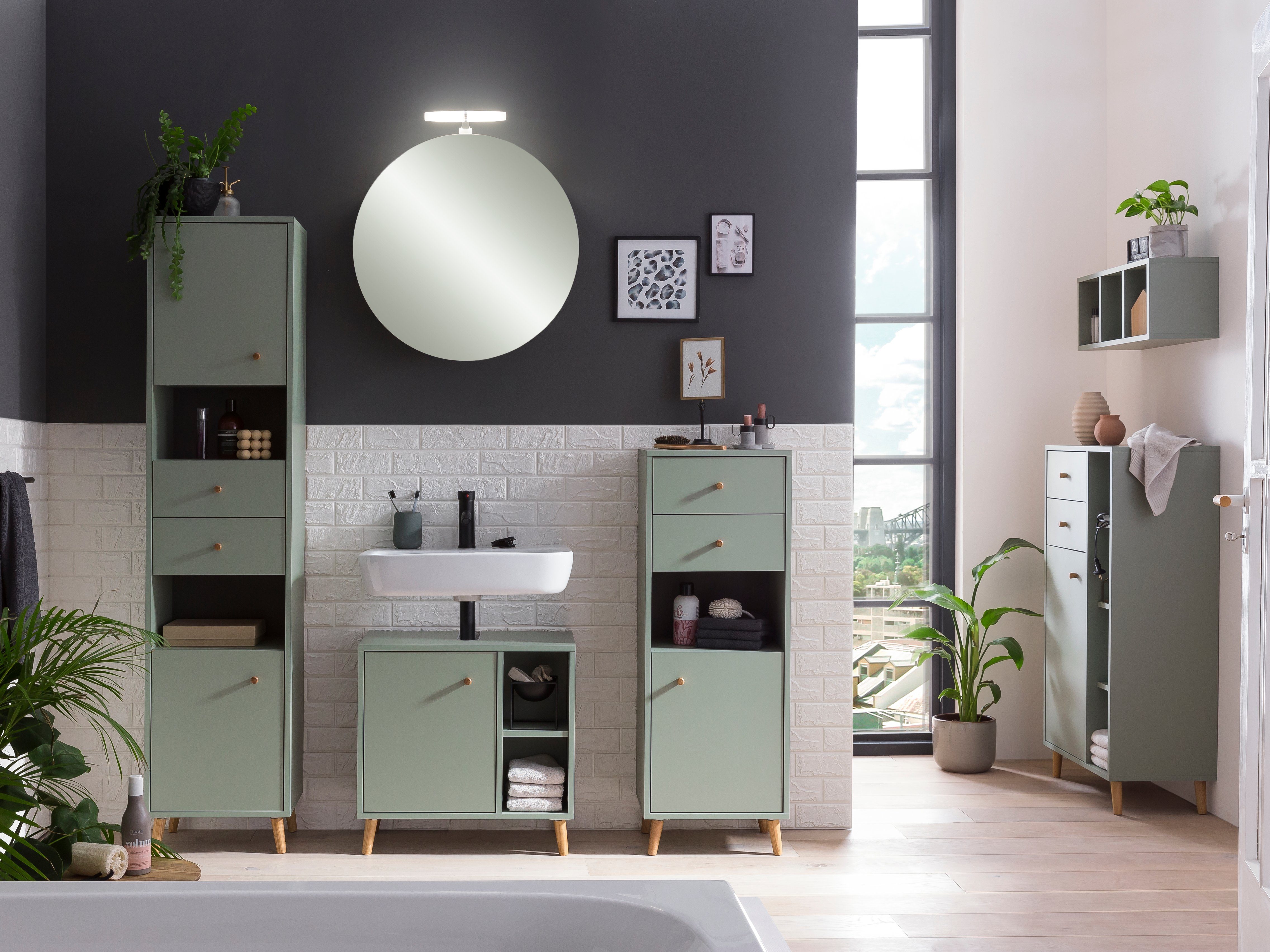 Schildmeyer Spiegelschrank "Bjarne", Breite 65 cm, mit LED Beleuchtung günstig online kaufen