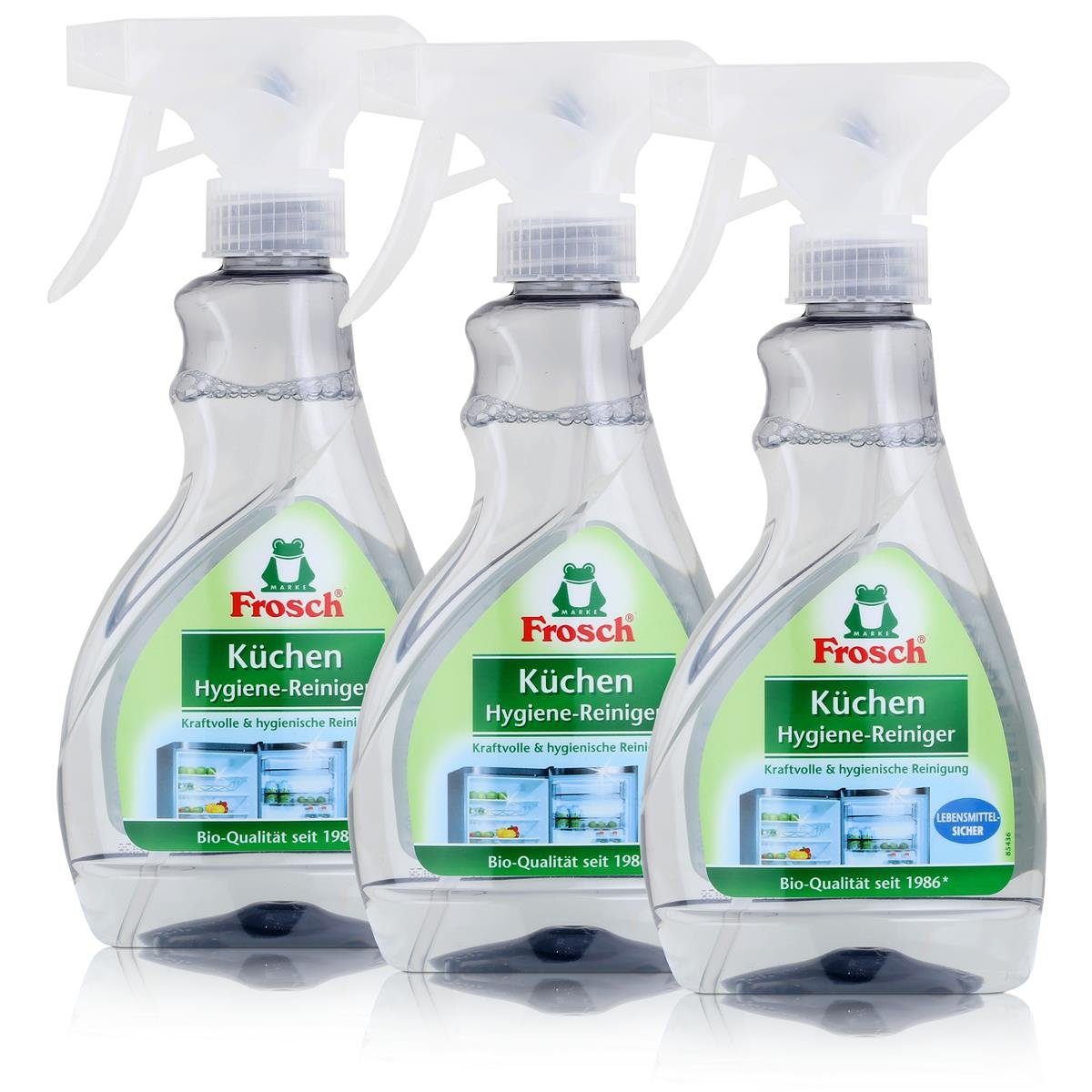 FROSCH Frosch Küchen Hygiene-Reiniger 300ml - Lebensmittel-Sicher (3er Pack) Küchenreiniger