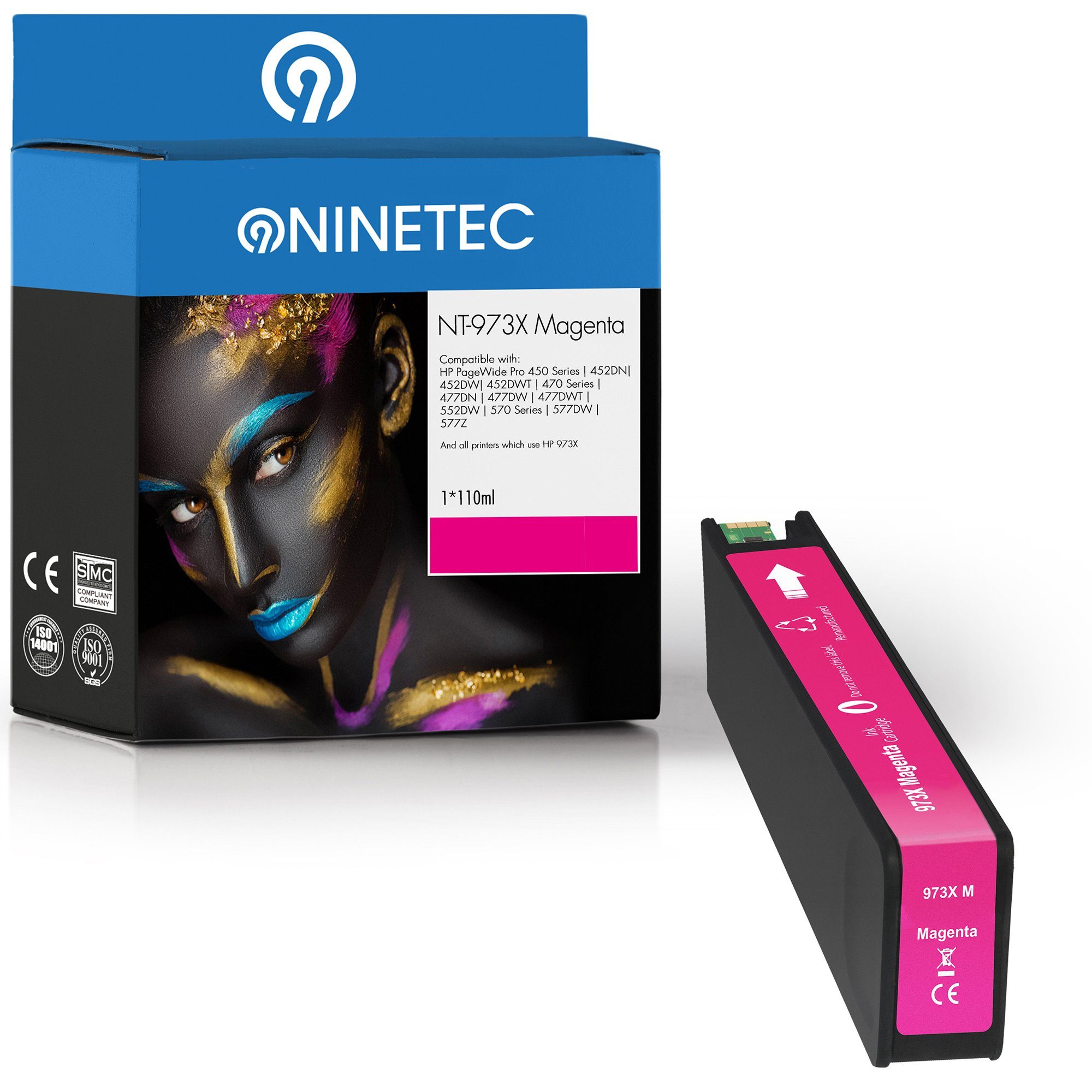 NINETEC ersetzt HP 973X 973 X Magenta Tintenpatrone